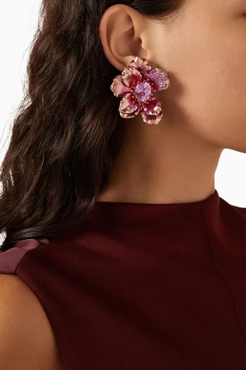 Peony Poppy Earrings in 18kt Gold Vermeil