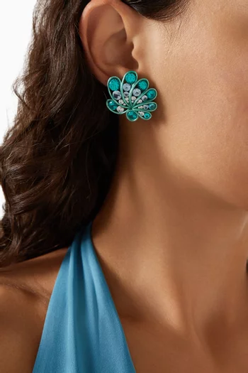 Ocean Paraiba Chanterelle Earrings in 14kt Gold