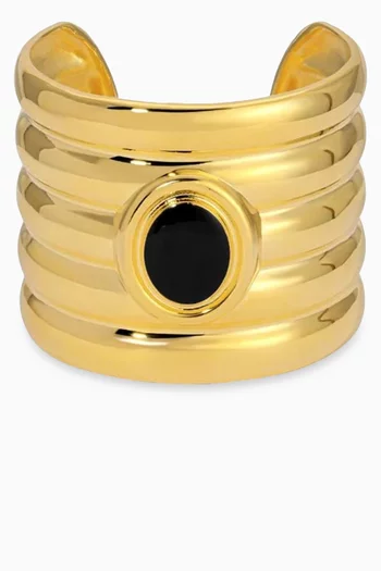 Clarke Cuff in 18kt Gold PVD-Plated Stainless Steel