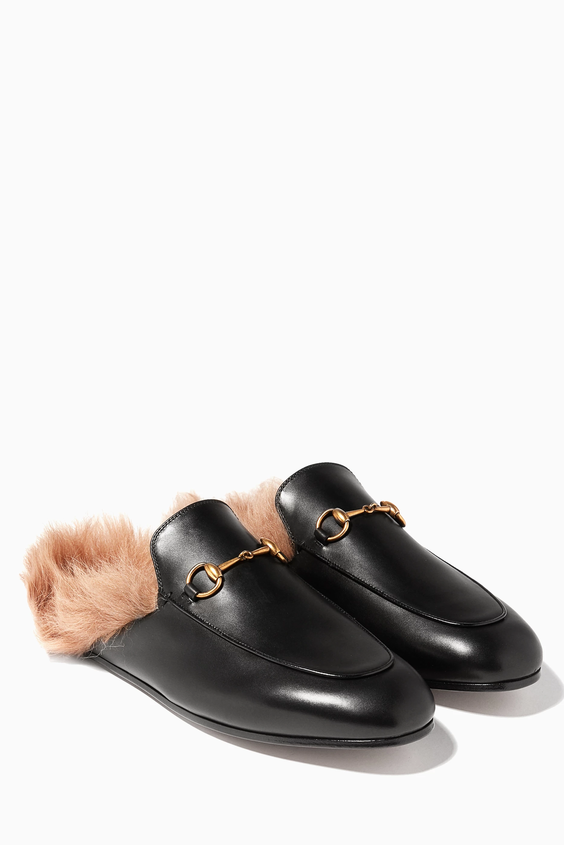 Gucci on sale shearling loafers