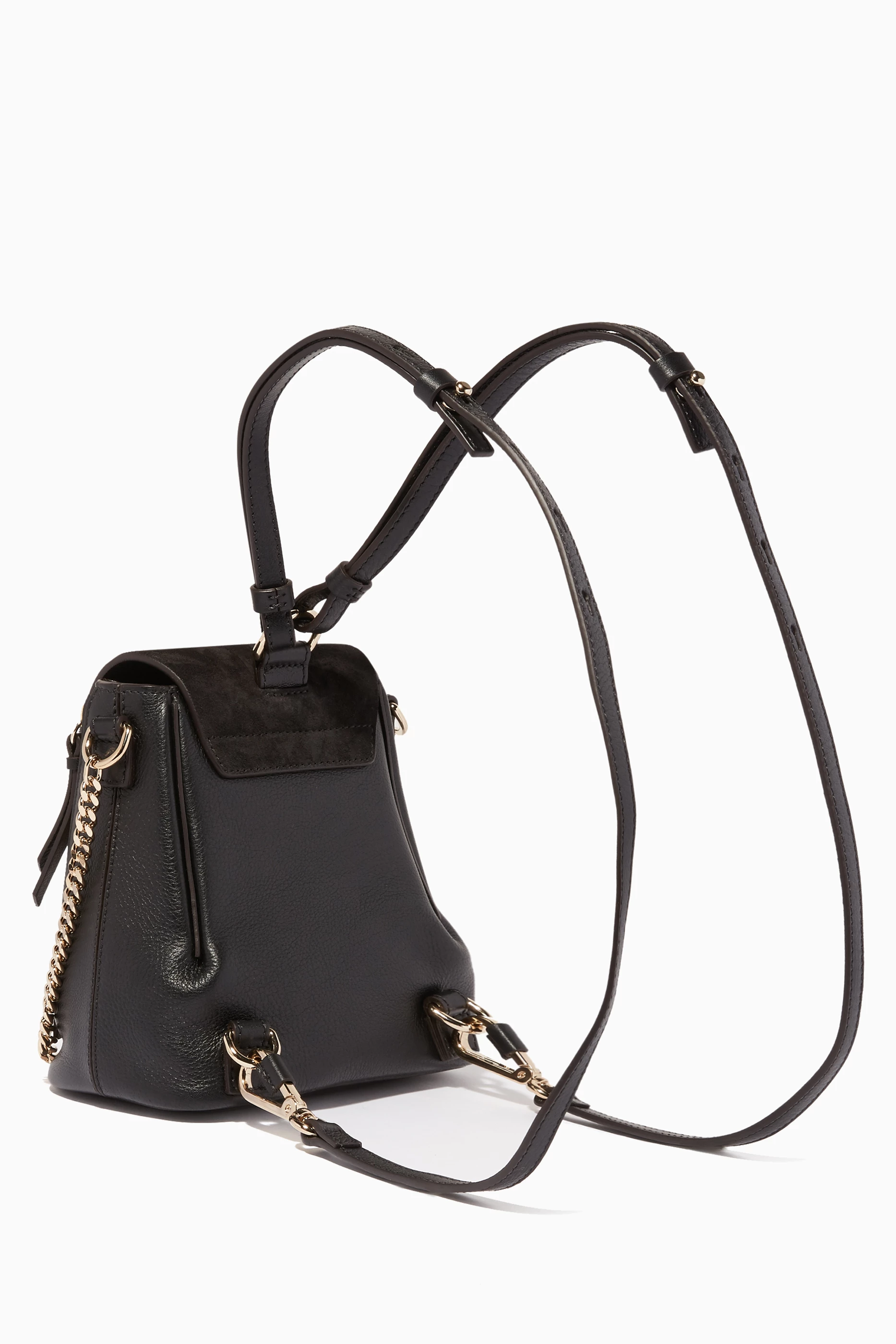 Chloe mini best sale faye backpack black