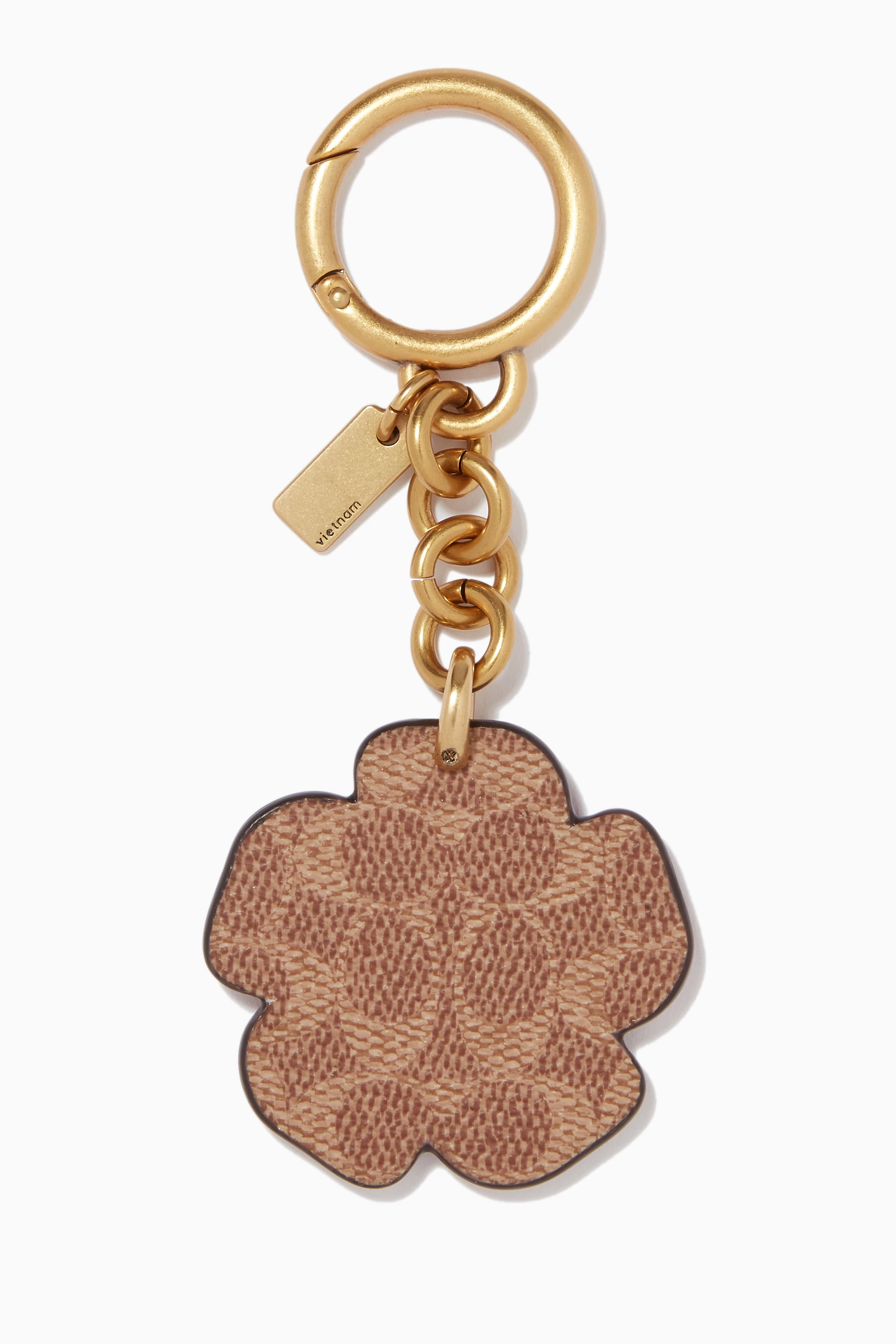 Coach tea rose bag charm + FREE SHIPPING