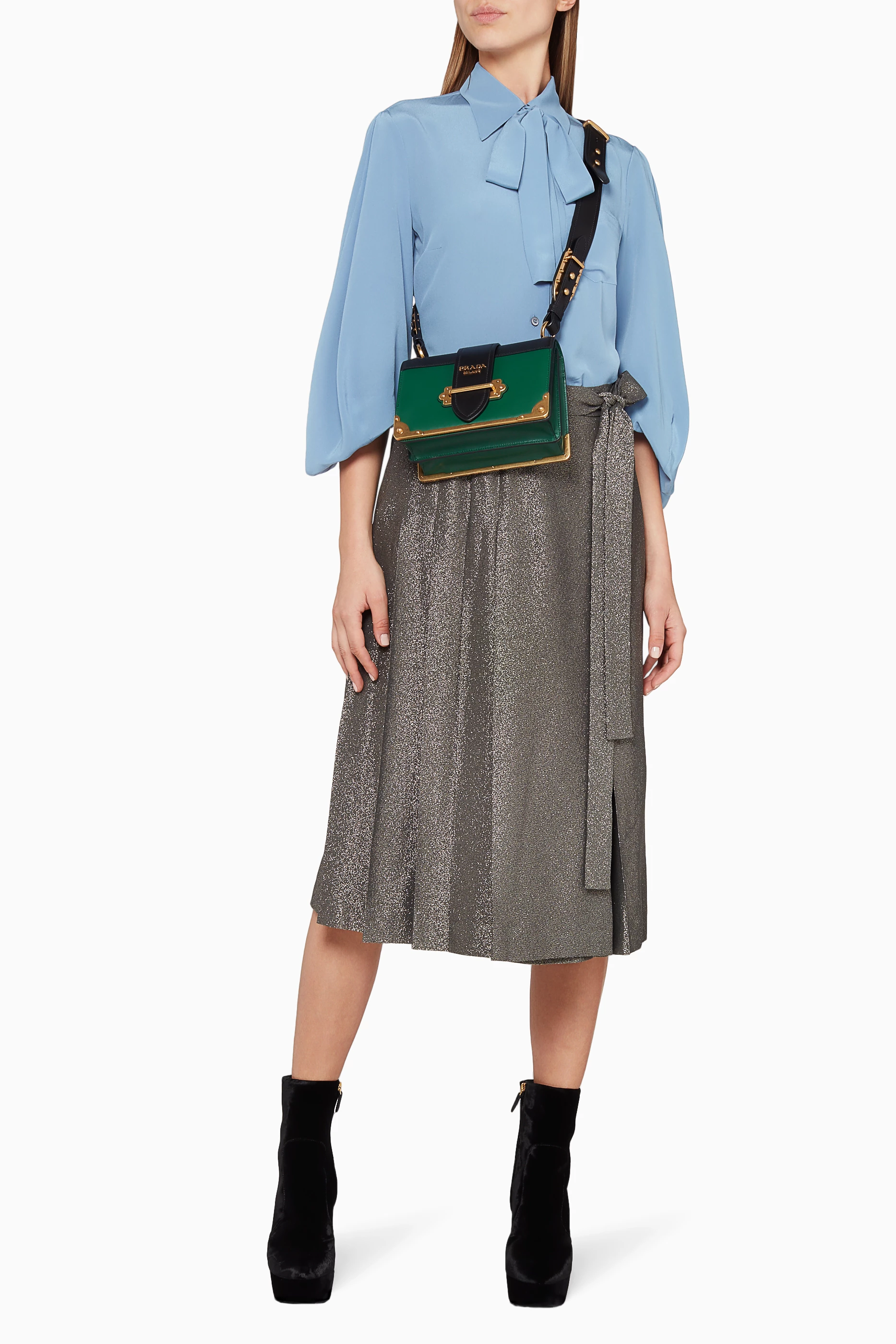 Prada cahier bag green clearance