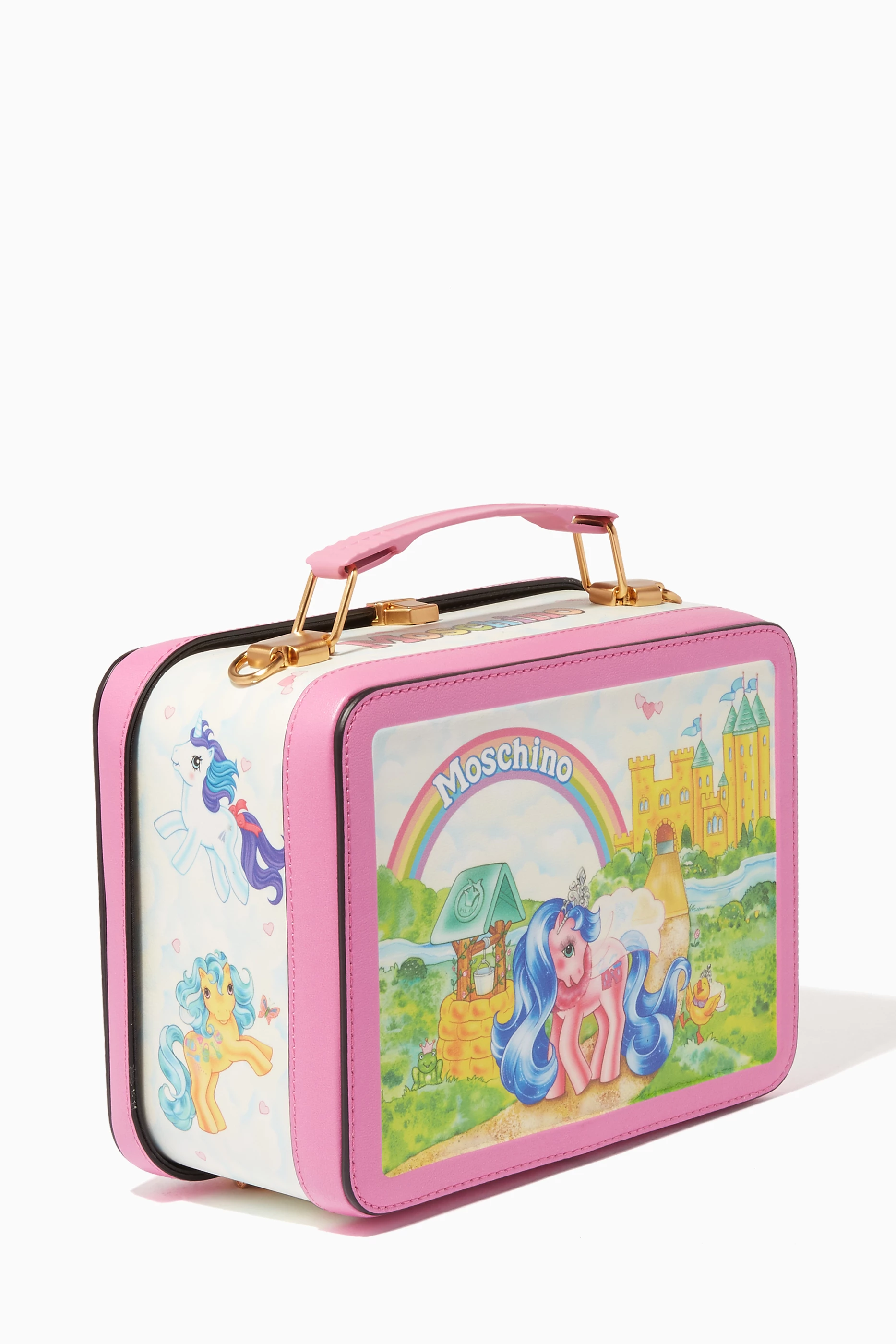 Moschino + My Little Pony Lunchbox Printed Leather Shoulder Bag In  Multicolor