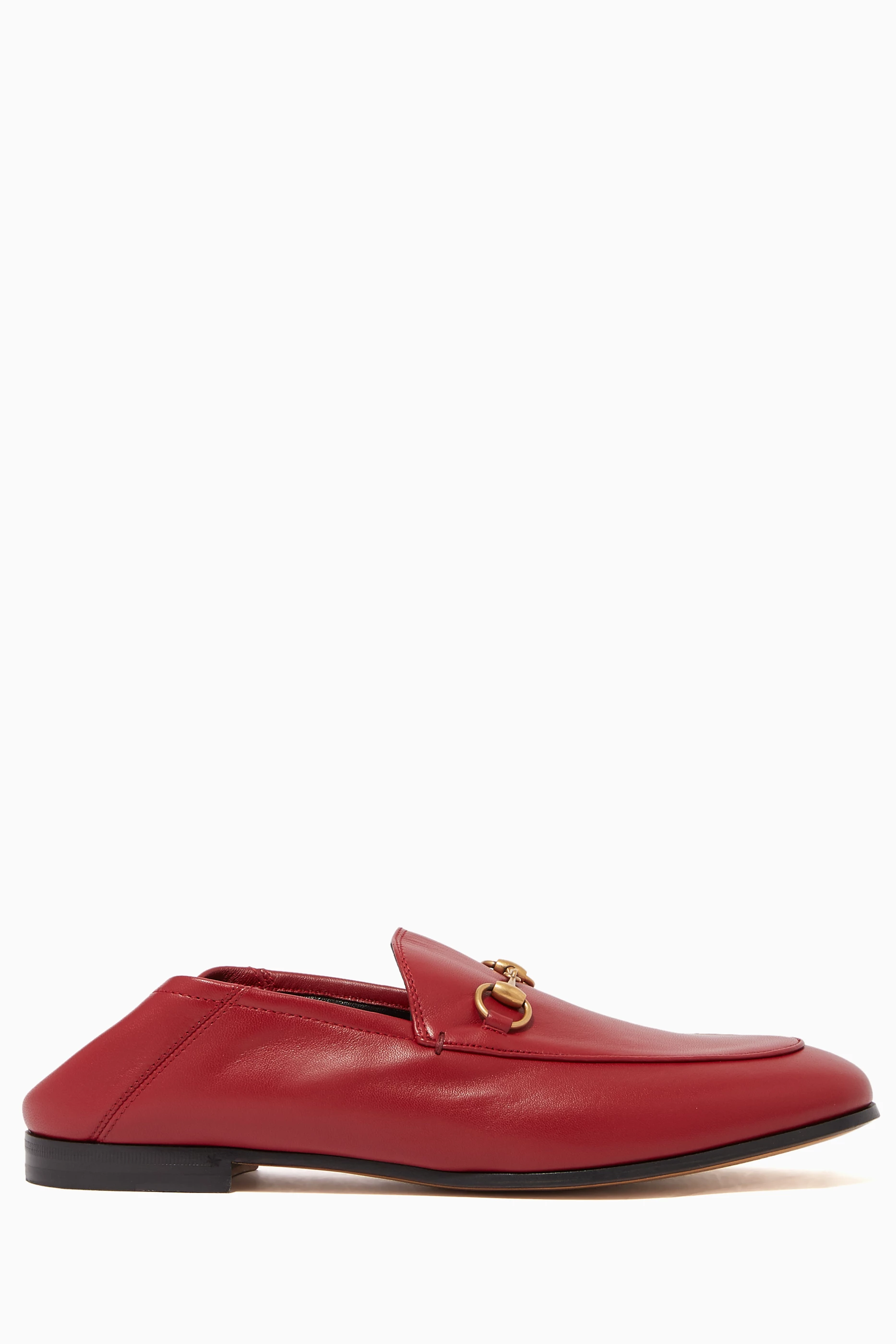 Buy Gucci Burgundy Horsebit Leather Loafers for Women in Saudi