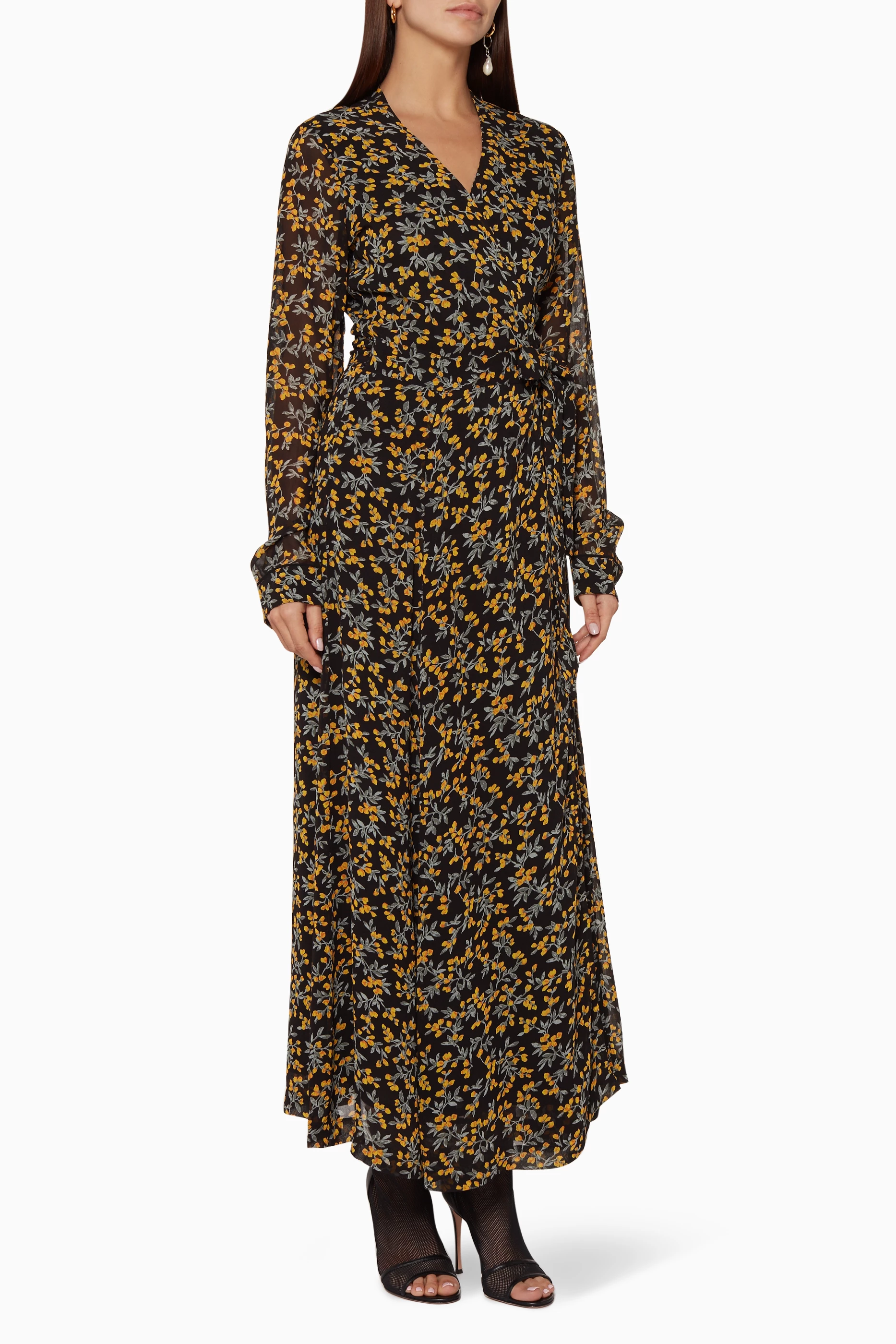 Ganni marceau 2025 georgette maxi dress