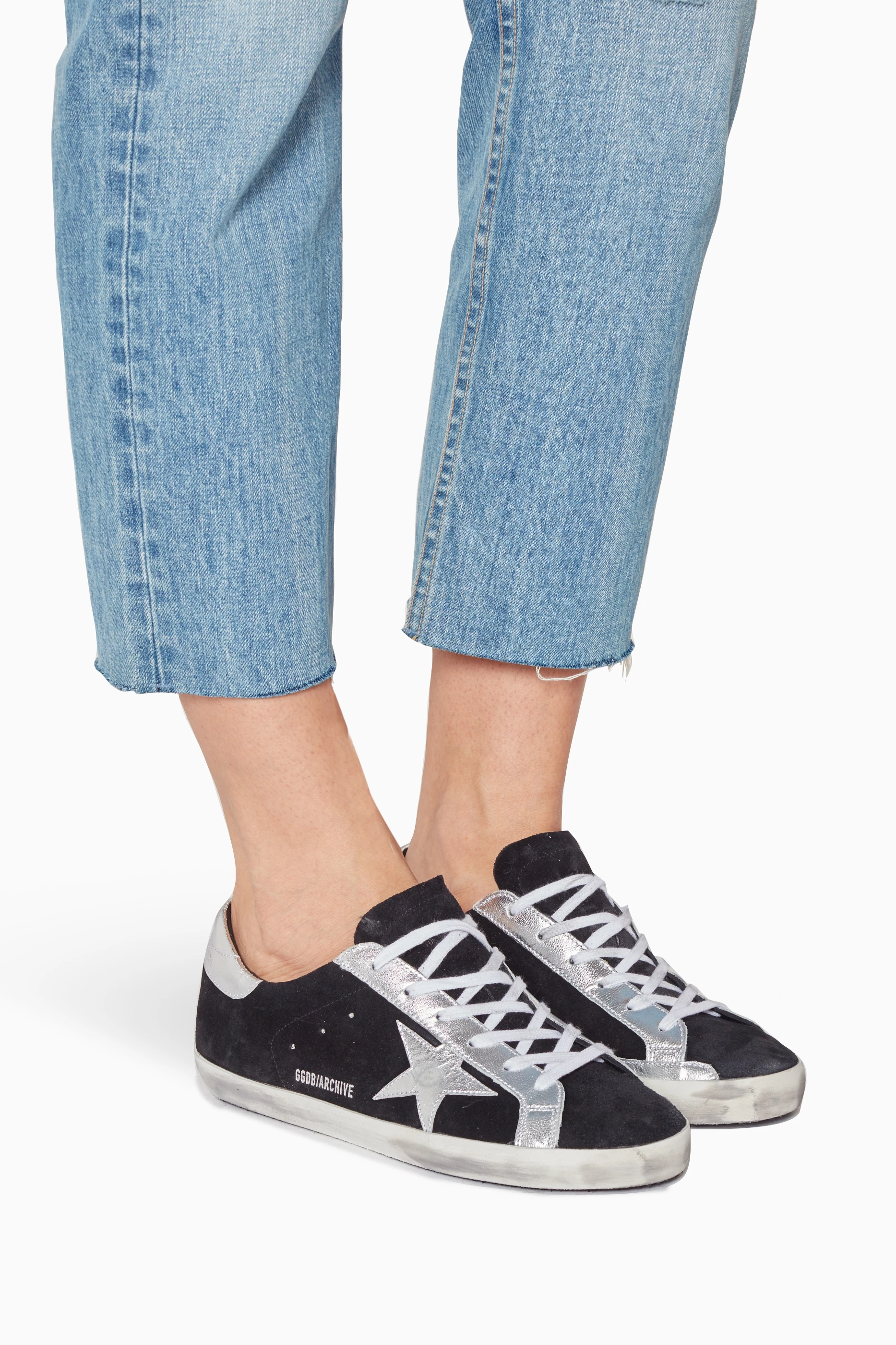 Golden goose silver and black sale