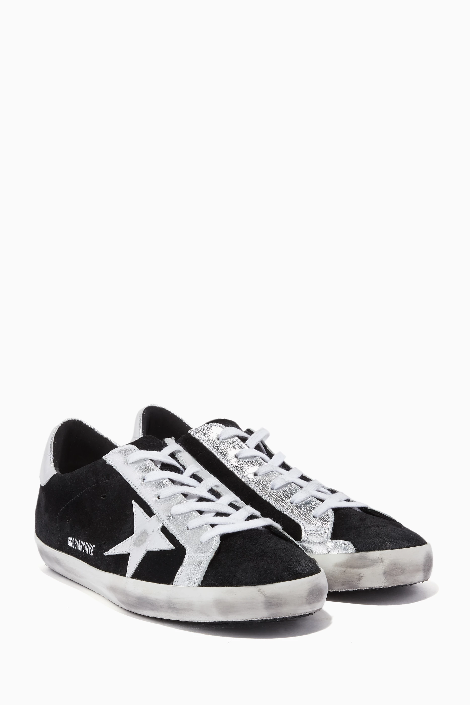 Golden goose shop black and silver