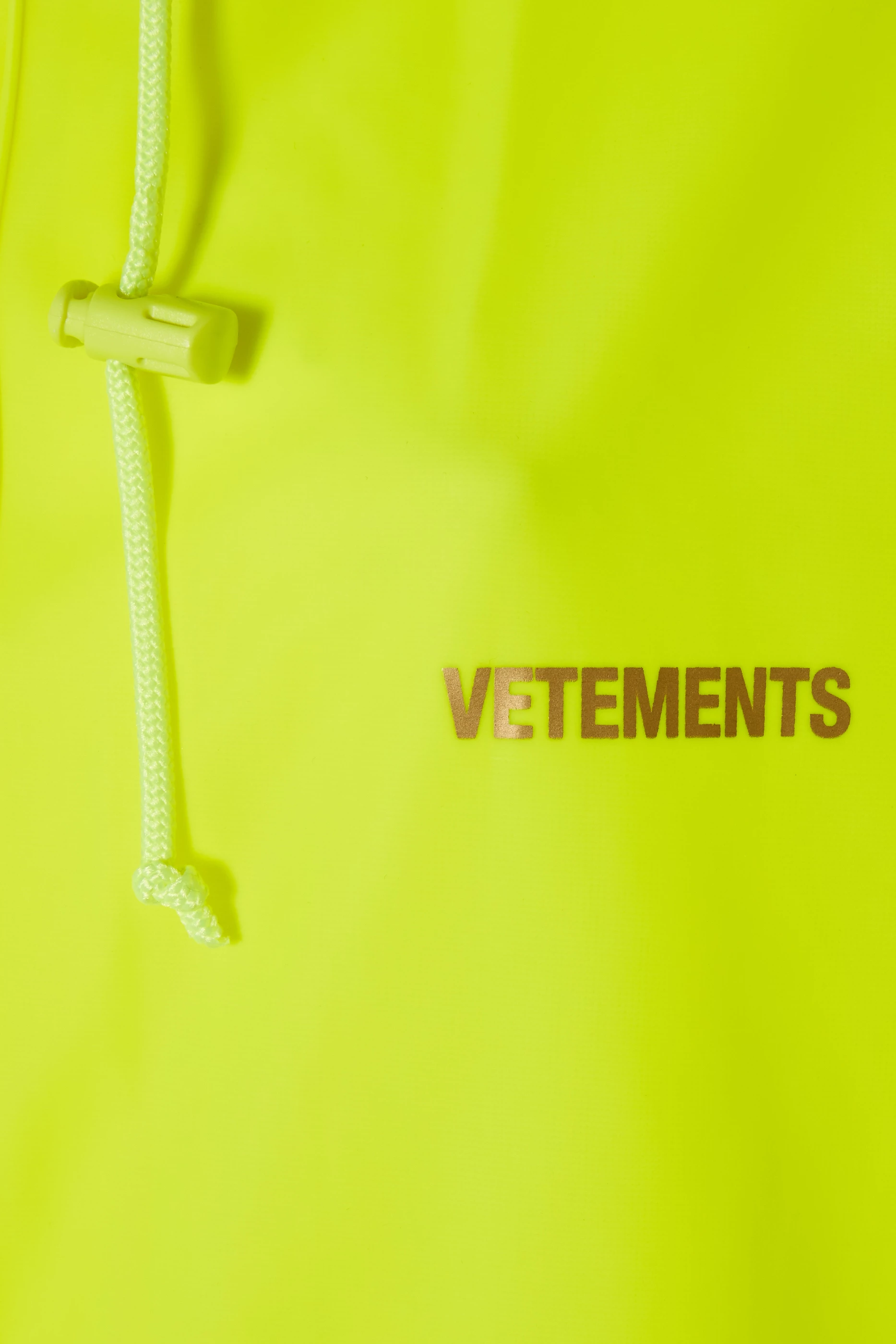 Buy Vetements Yellow Neon Yellow Logo Raincoat for Women in Saudi
