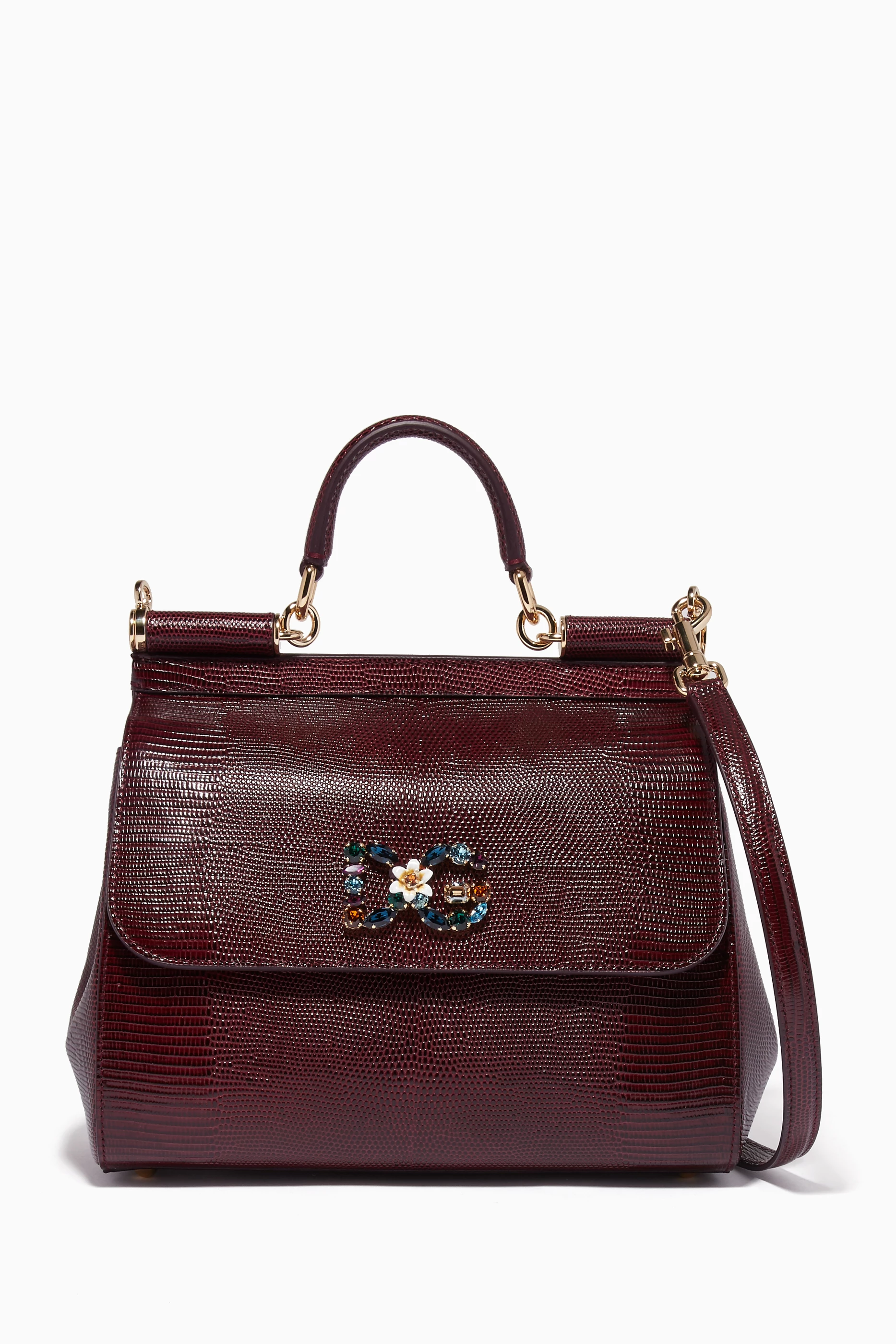 Dolce and gabbana burgundy bag clearance