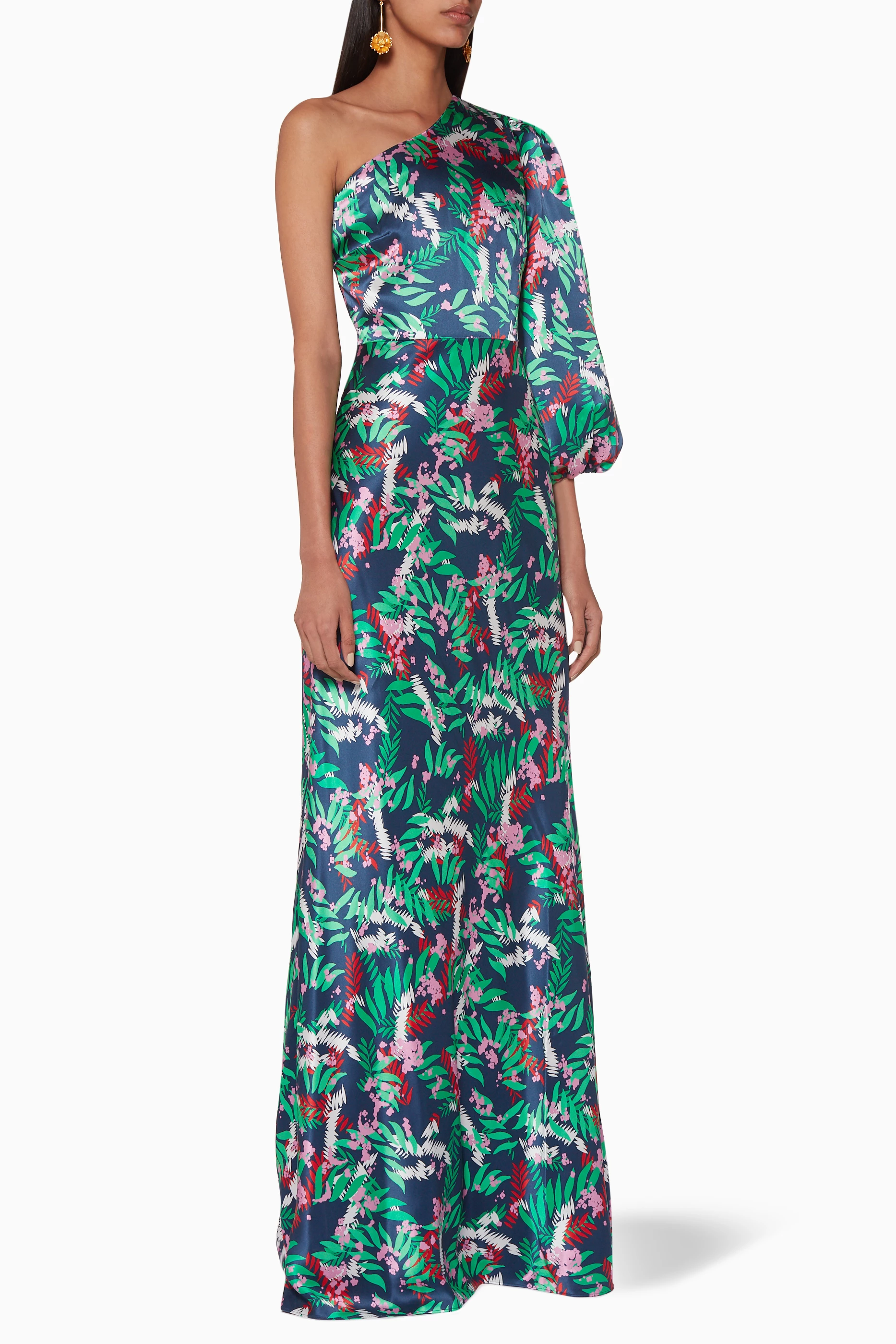 Saloni one hotsell shoulder dress