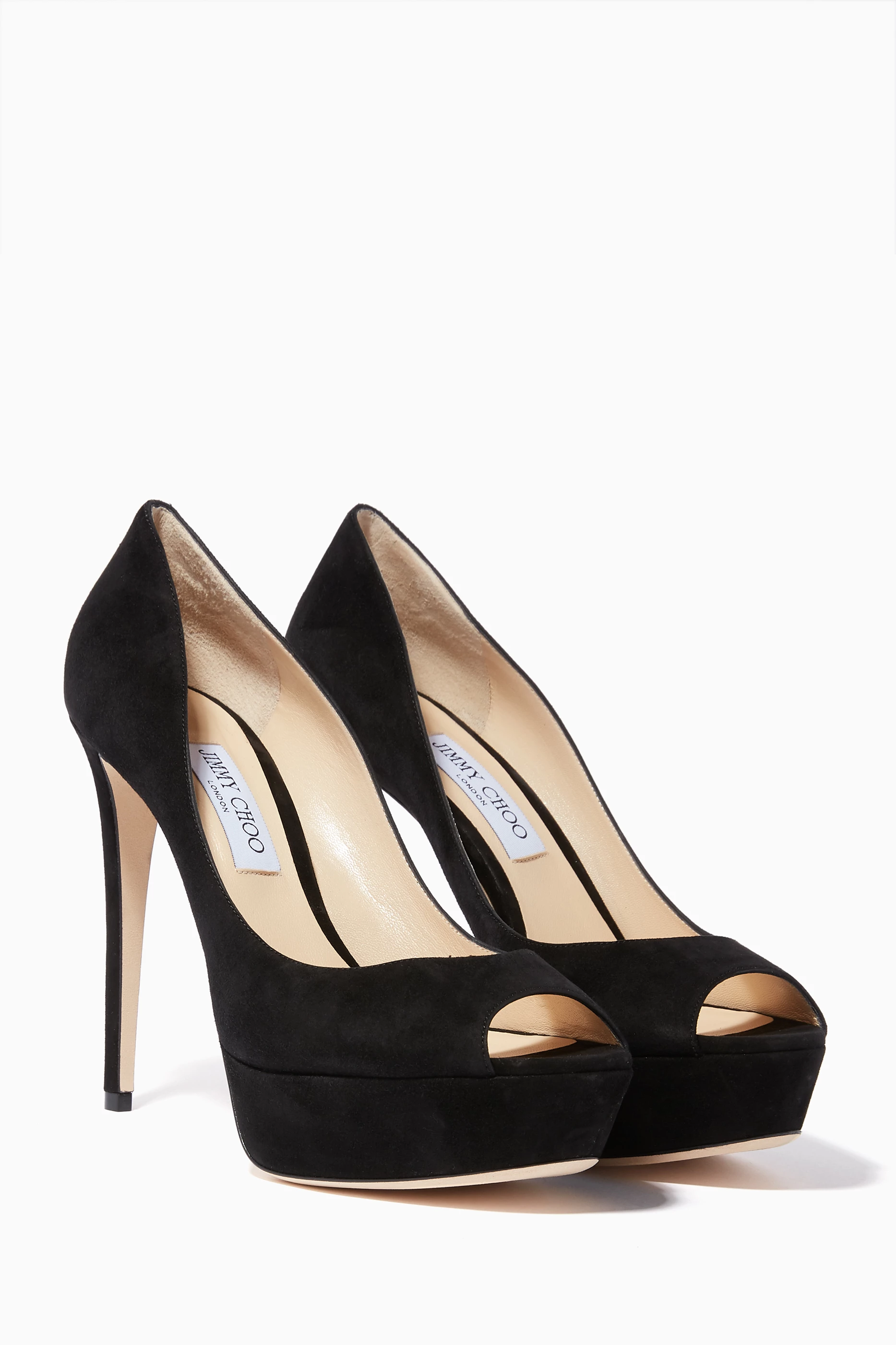 Buy Jimmy Choo Black Jeanette Suede Platform Sandals for Women in