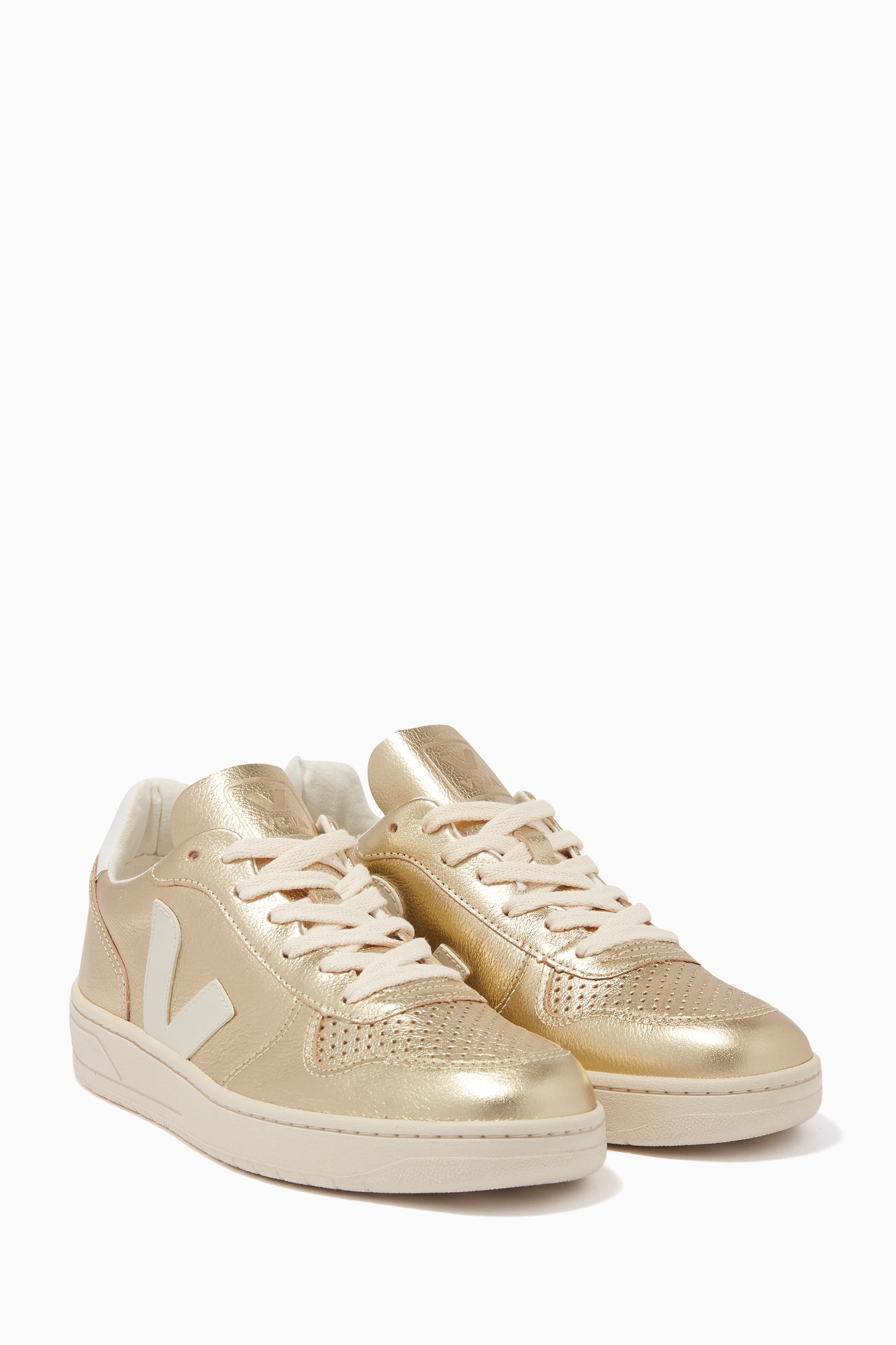 Buy VEJA Gold Metallic Gold V 10 Sneakers for Women in Saudi Ounass