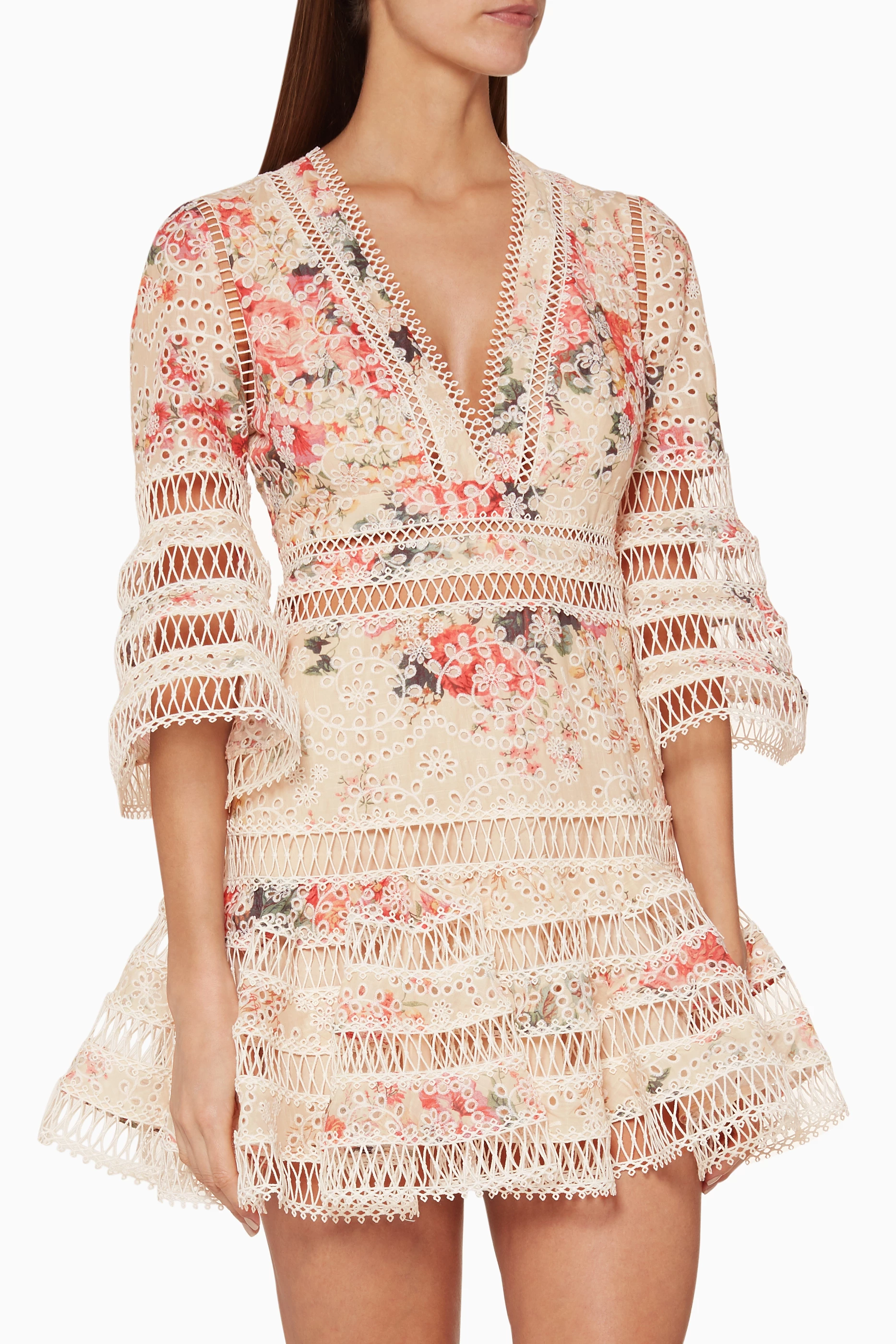 Zimmermann laelia sales diamond flutter dress