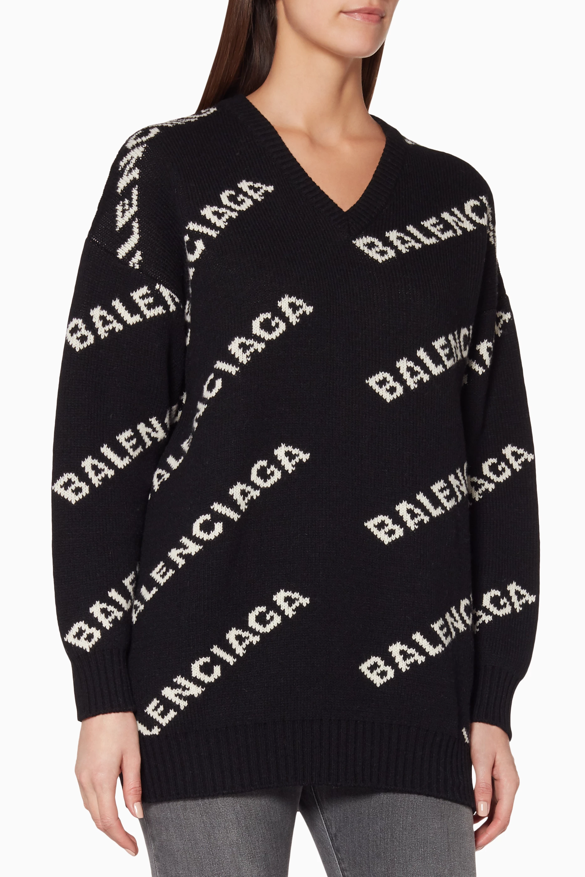 Balenciaga sweater sales womens black