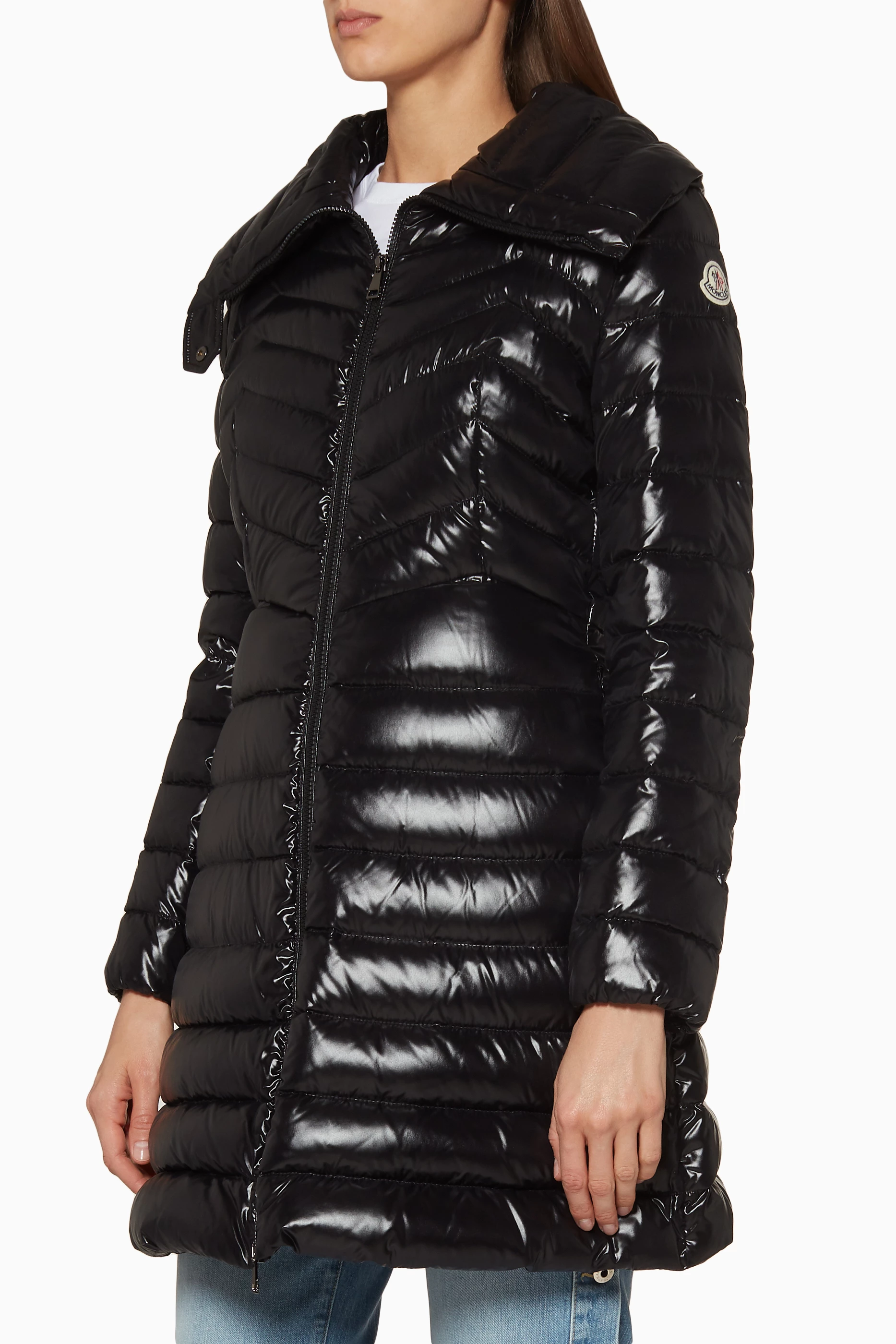 Buy Moncler Black Black Quilted Faucon Jacket for Women in Saudi