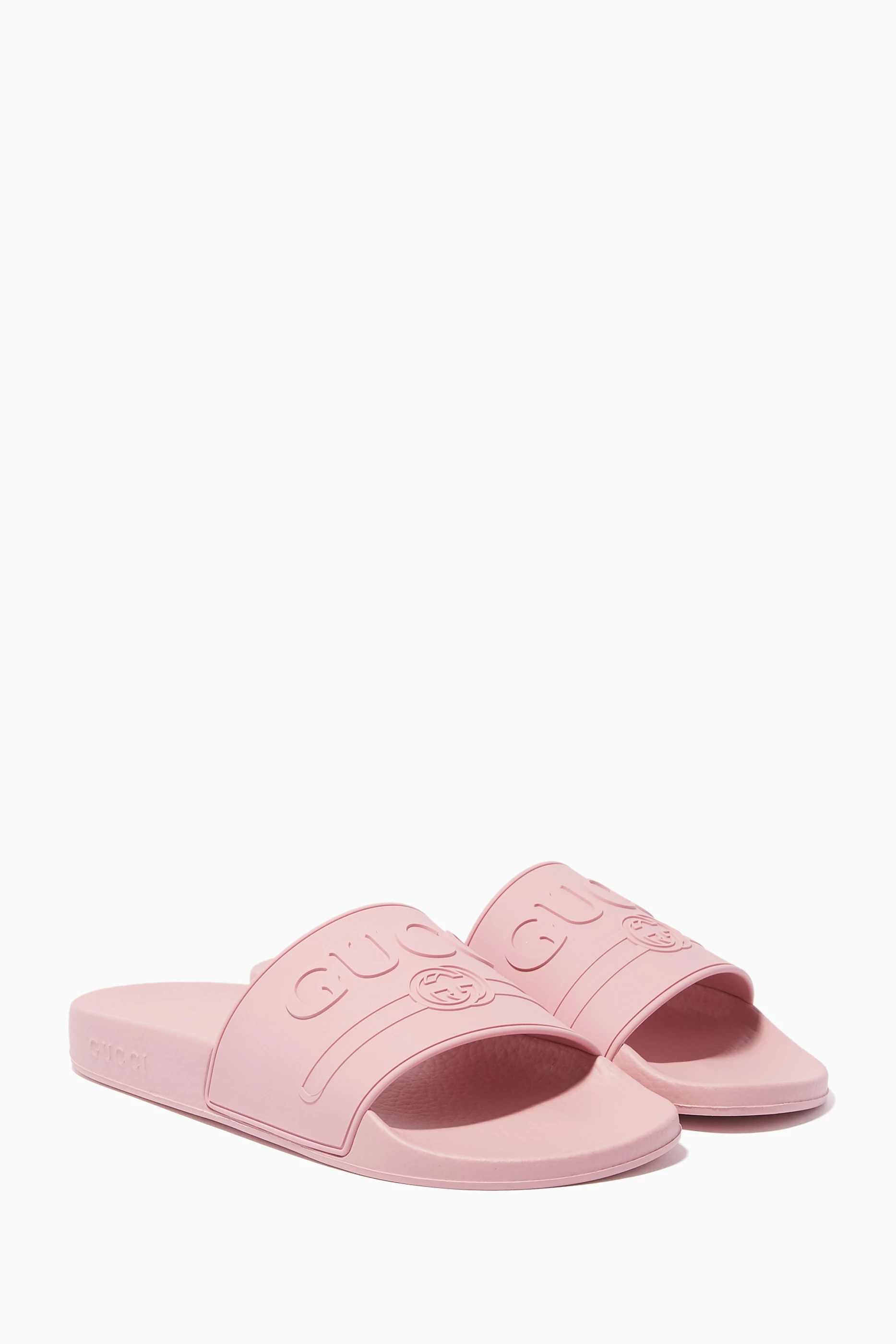 Light pink gucci shop slides