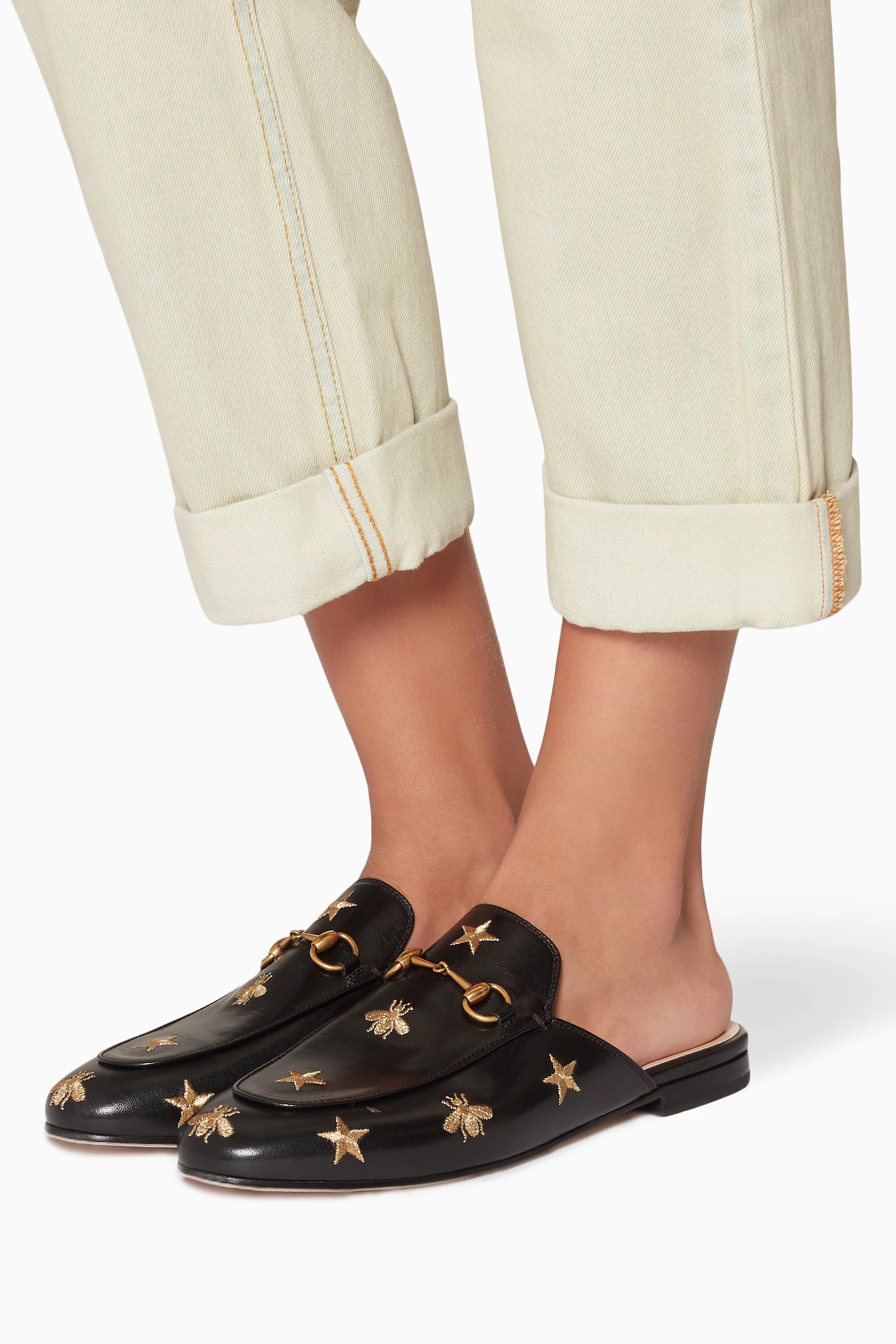 Gucci princetown clearance bee and star