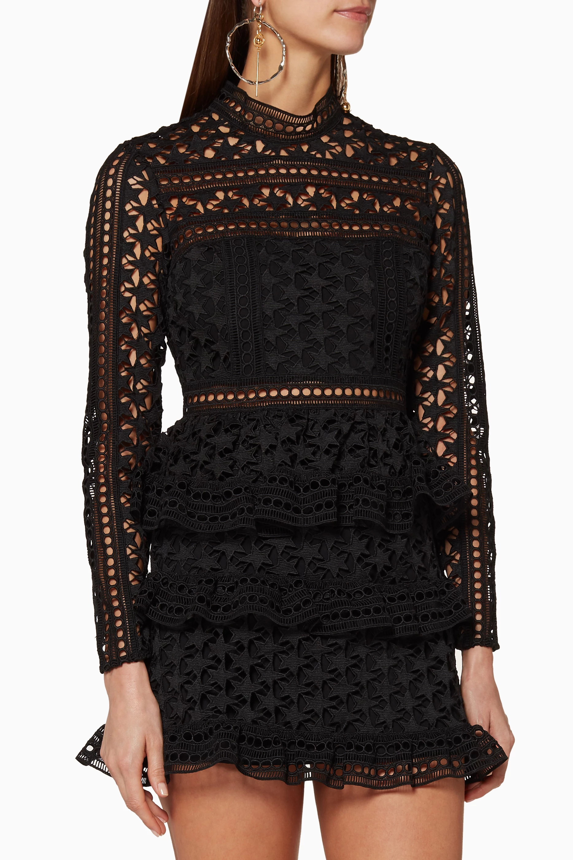 Self portrait star lace dress hot sale