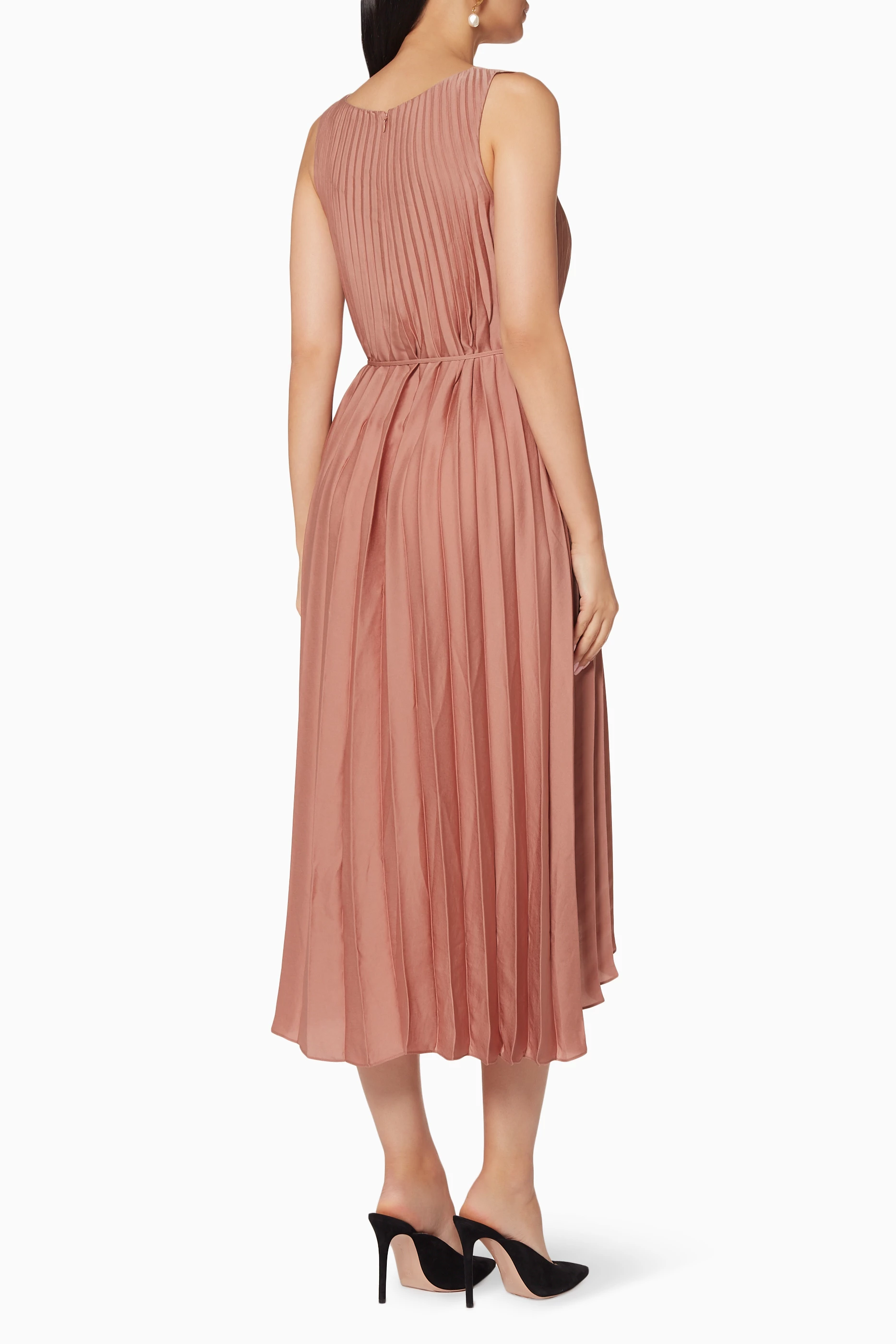 Vince chevron pleated dress store