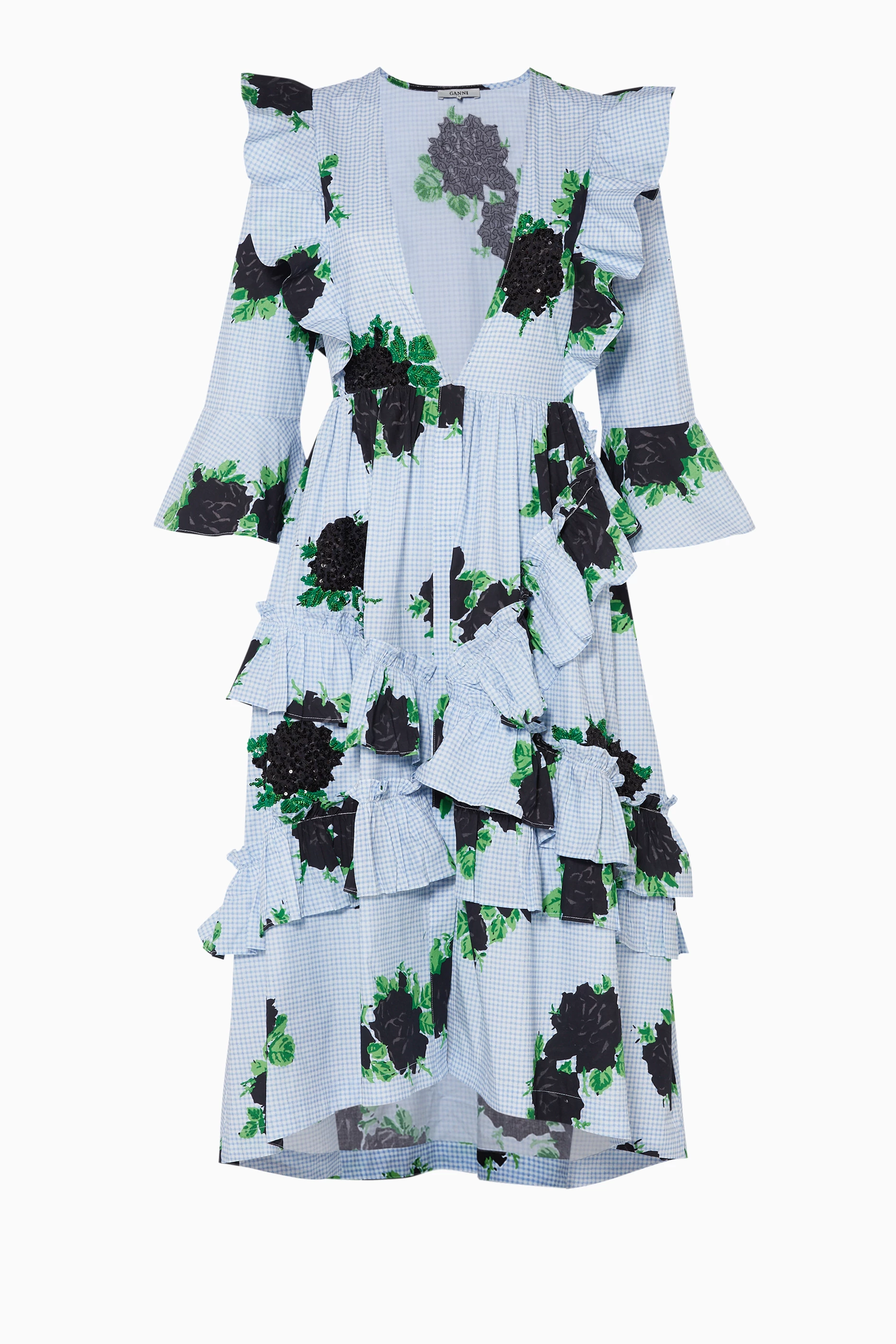 Ganni pine dress 2025