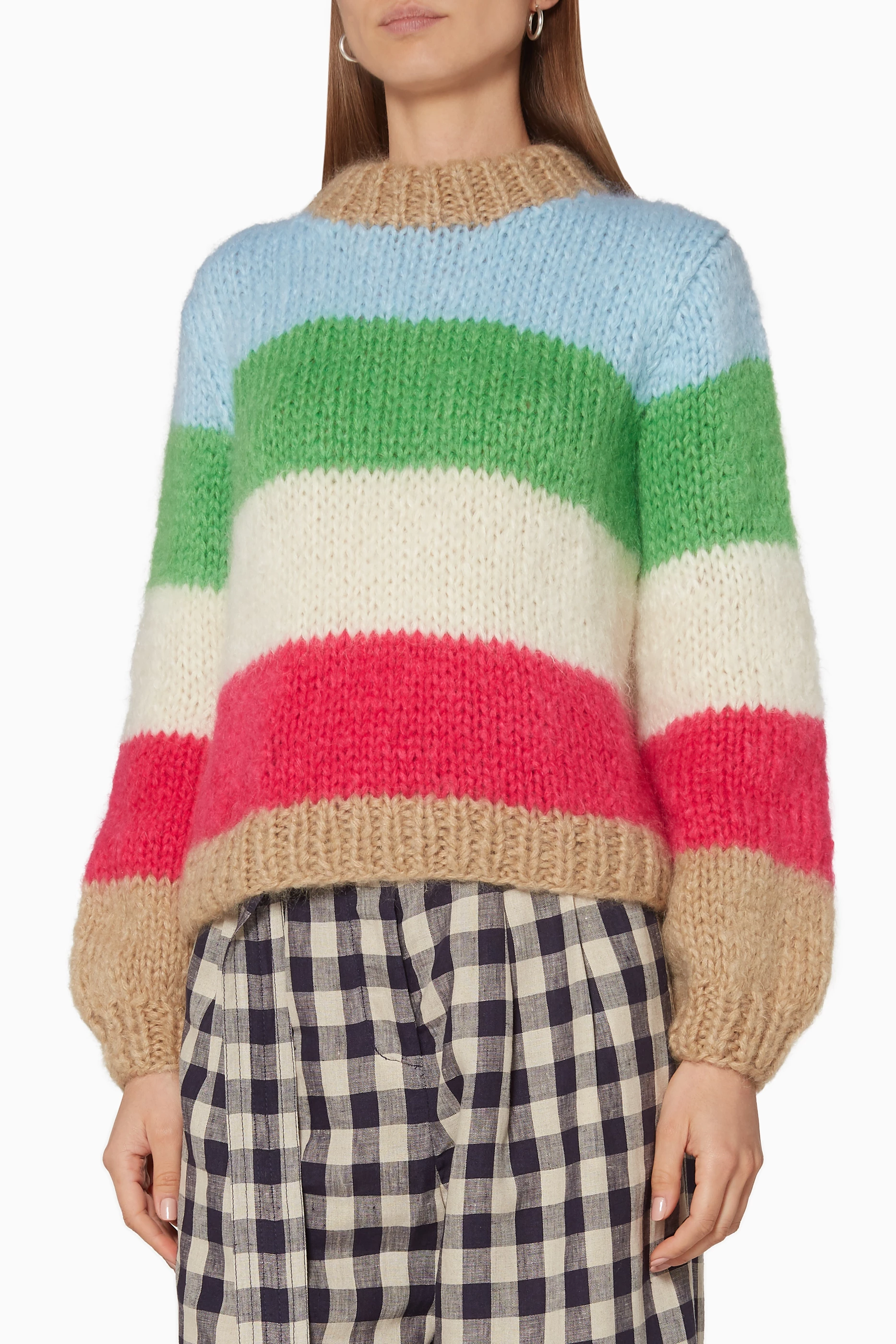 Ganni julliard deals sweater pink
