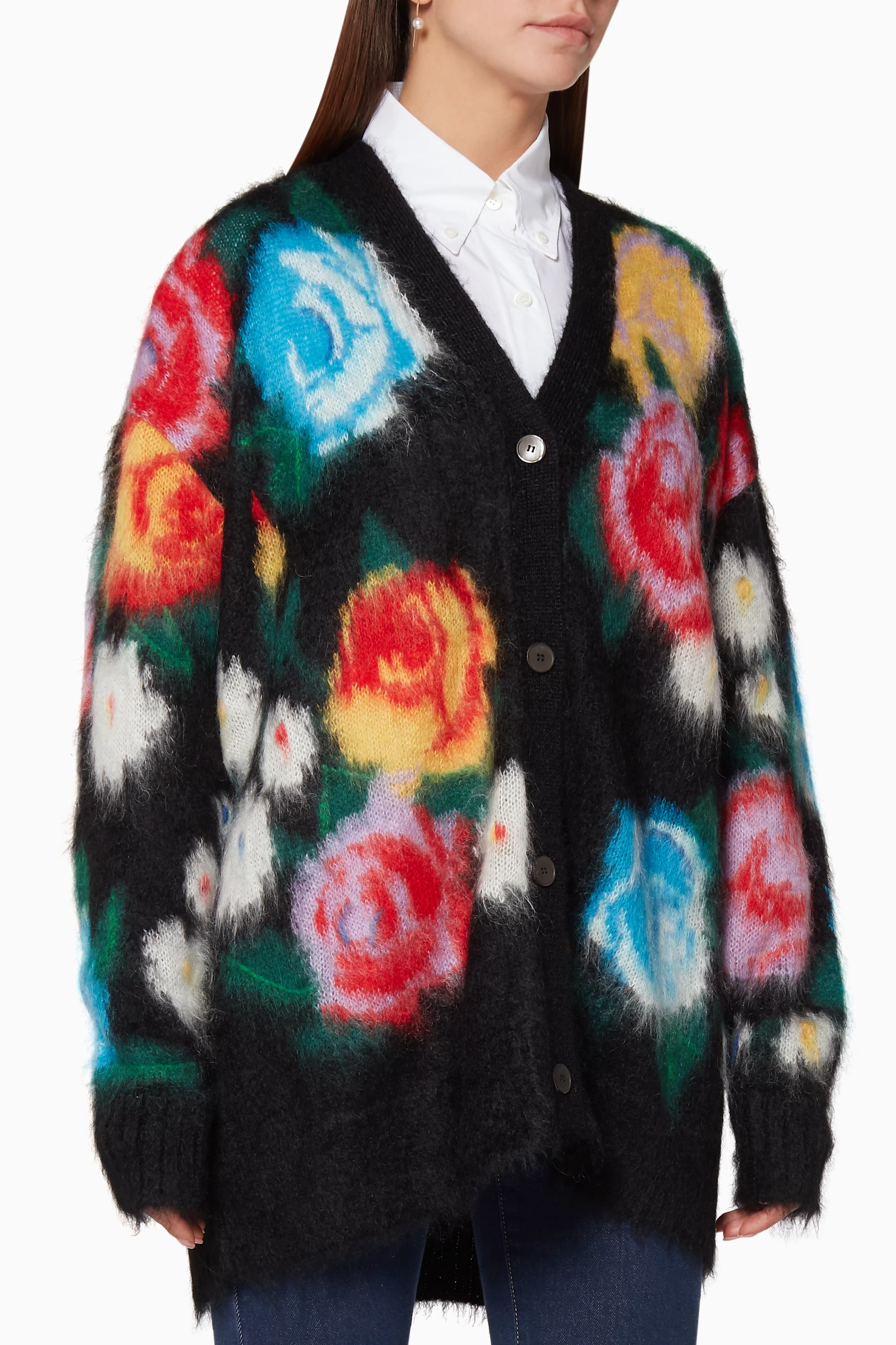 Miu miu floral cardigan top