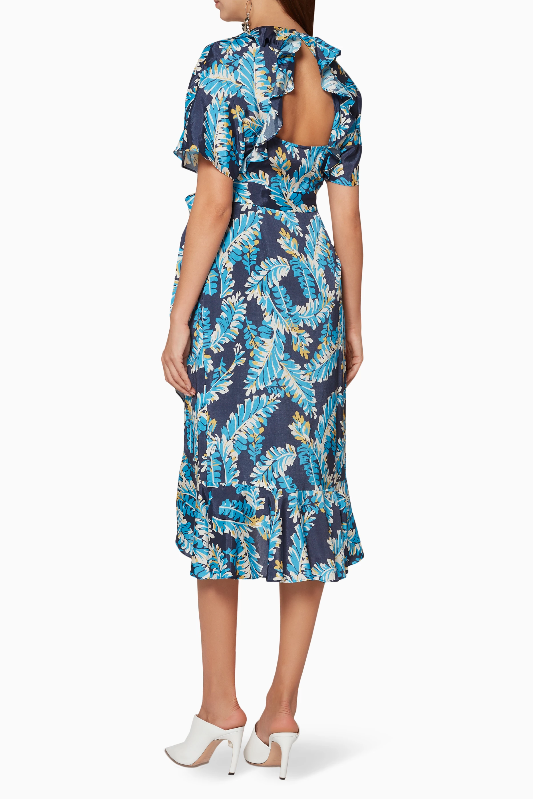 Whistles josephine on sale print wrap dress