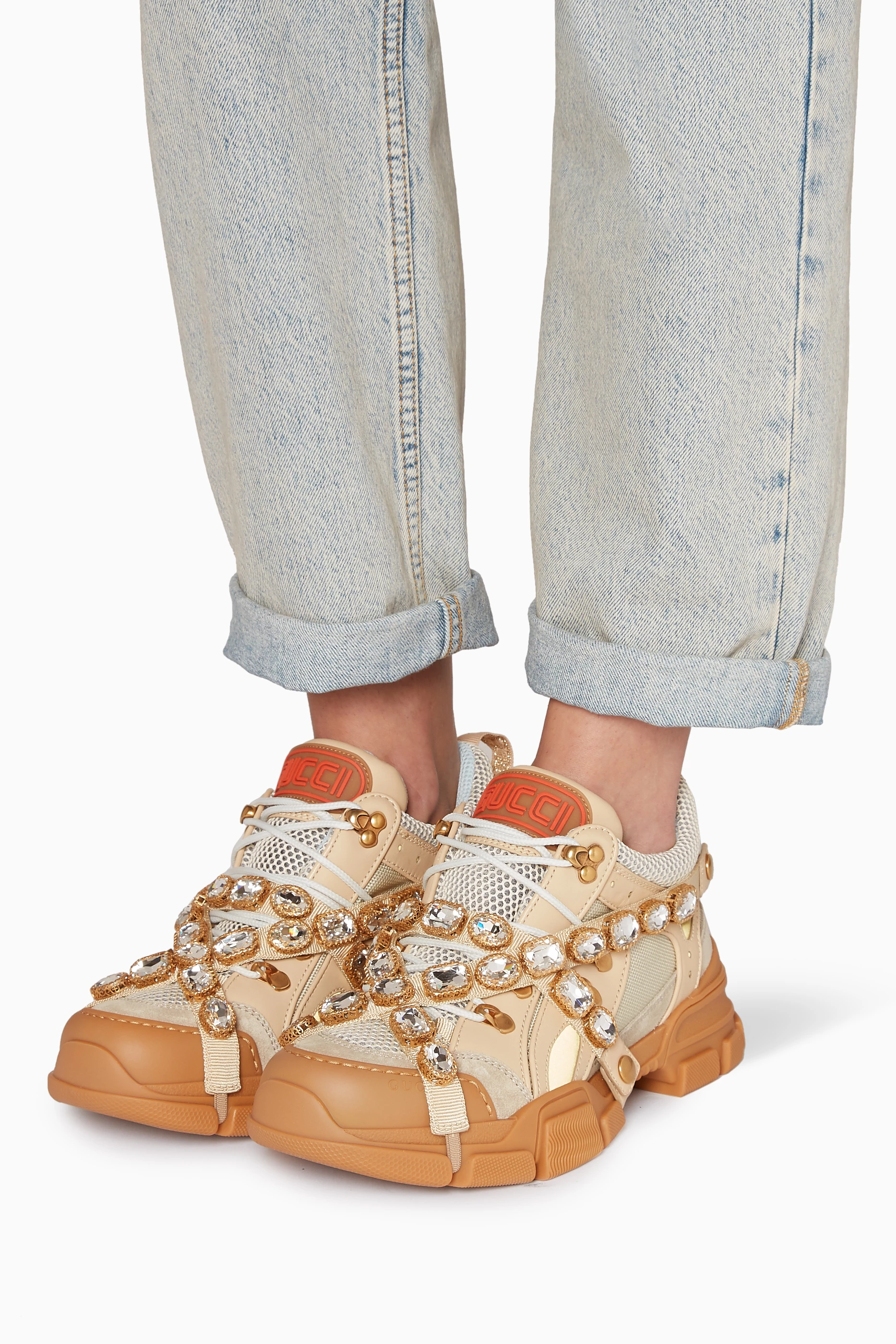 Gucci flashtrek beige new arrivals