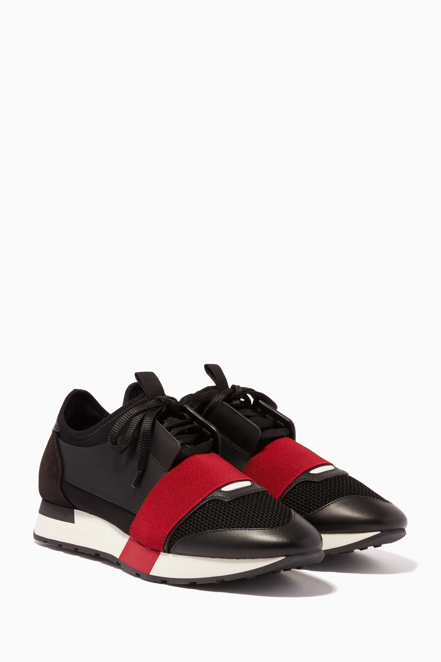 Balenciaga red and black runners on sale