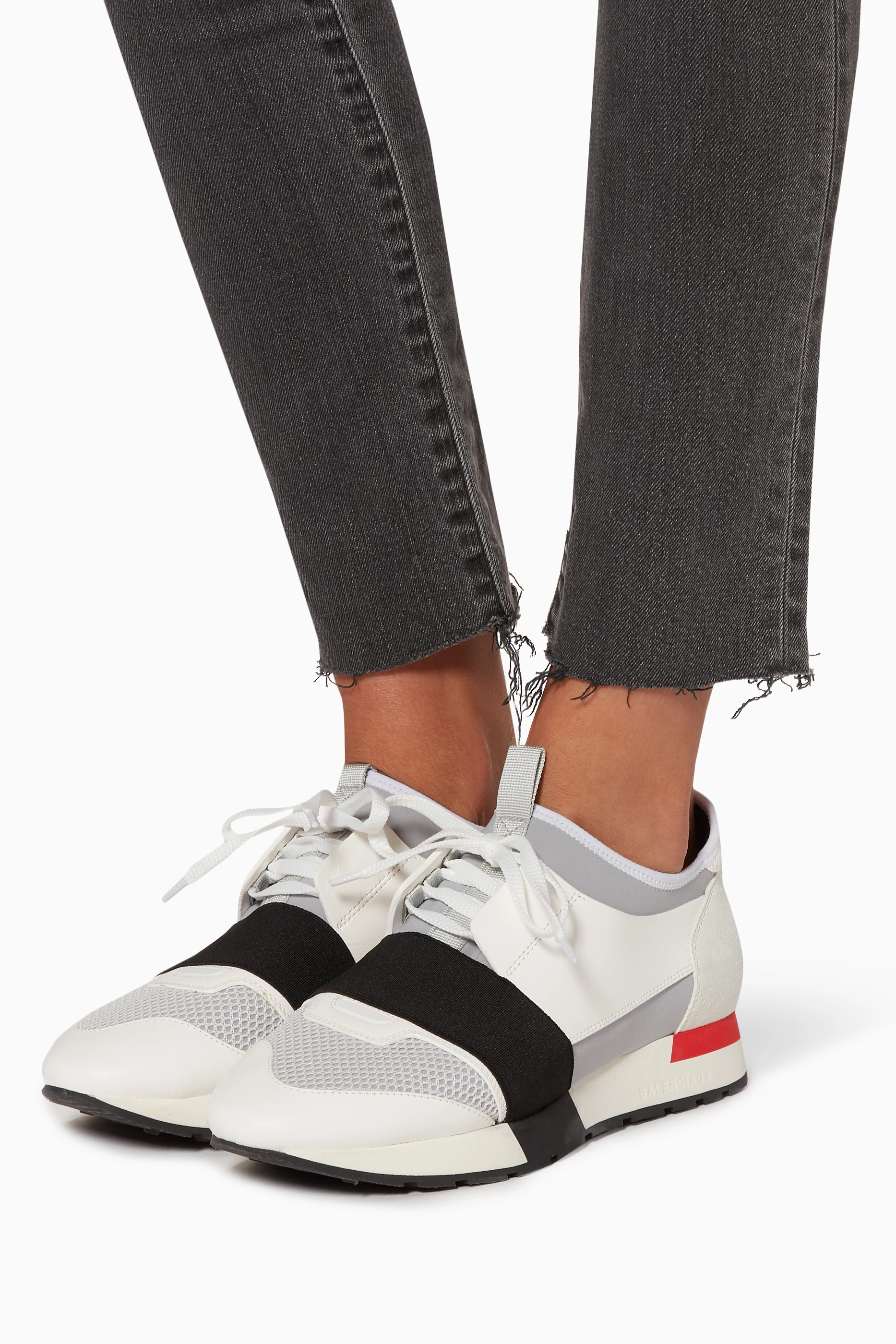 Balenciaga race sale runners womens white