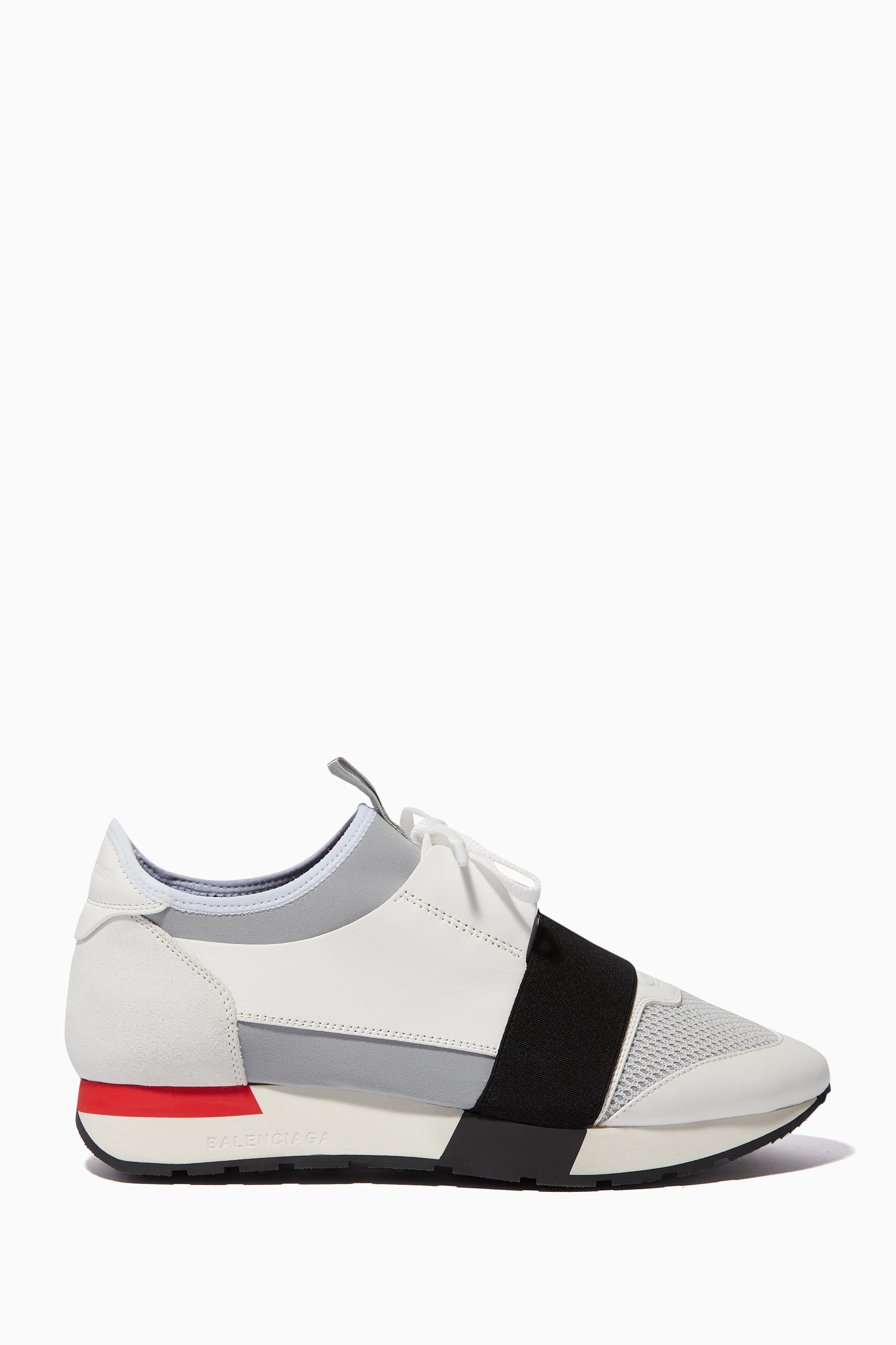 Buy Balenciaga White White Race Runner Sneakers for Women in