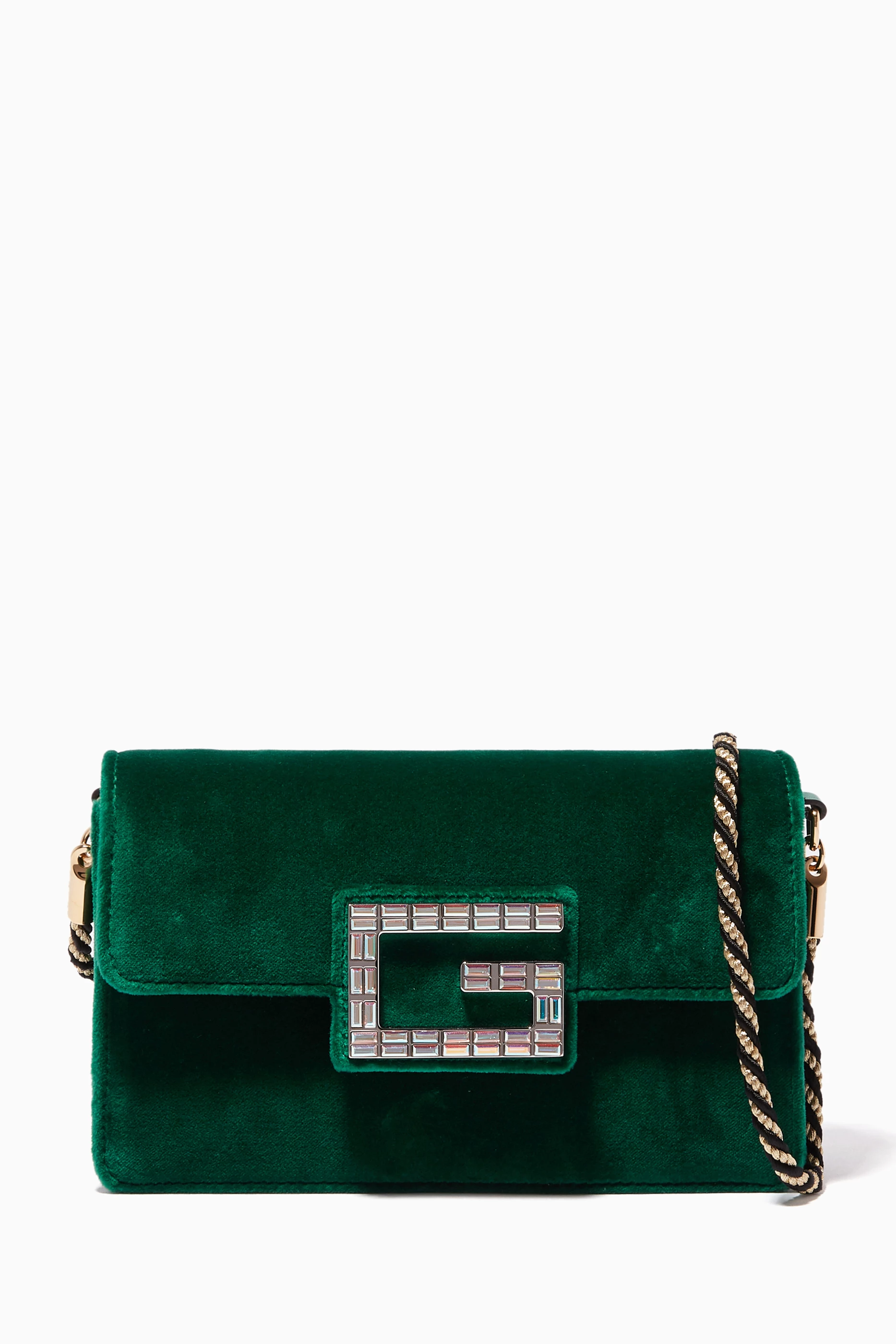 Gucci velvet cheap bag green