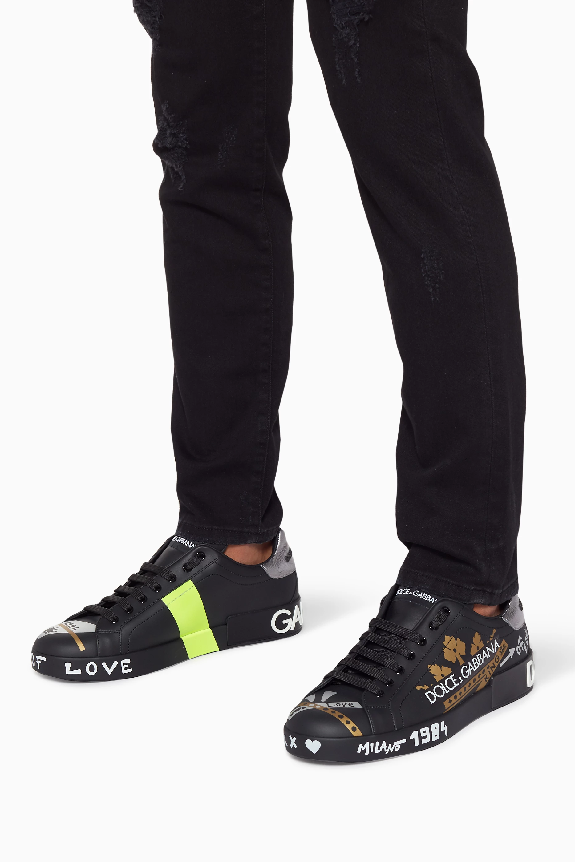 Buy Dolce Gabbana Black Black Portofino Tape King of Love