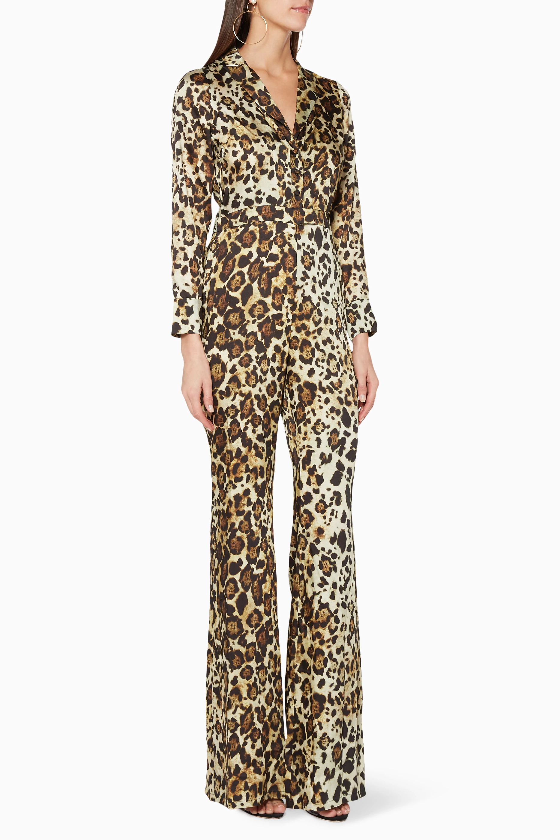 Alexis leopard jumpsuit top
