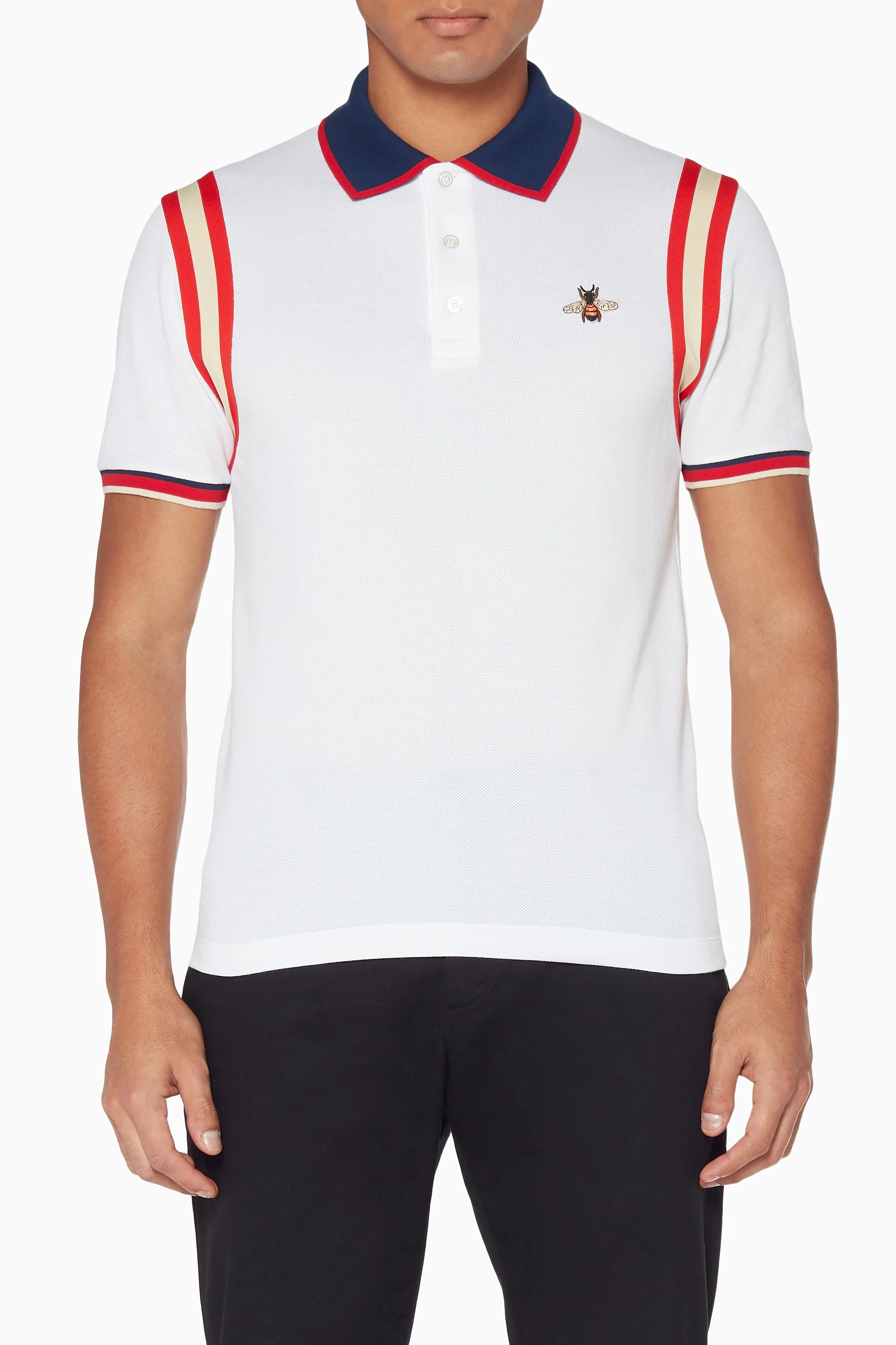 Gucci polo bee collar outlet