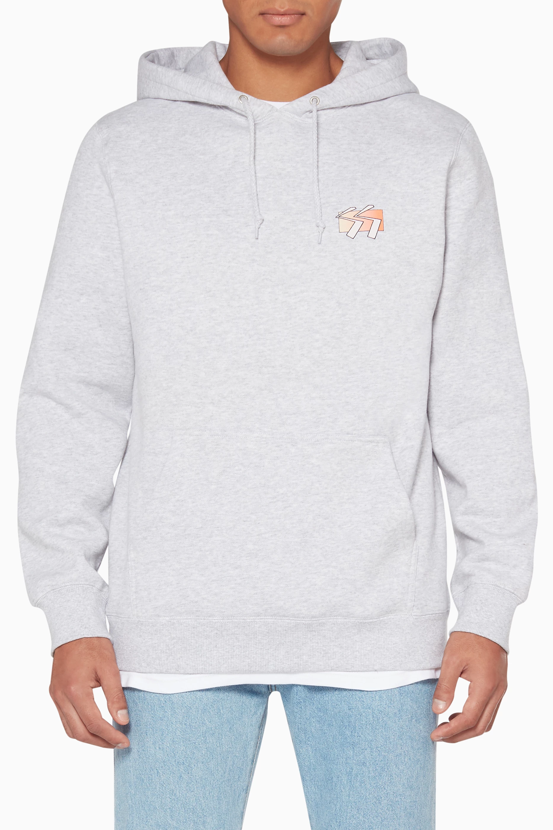 Buy St ssy Grey Light Grey SS Cube Hoodie for Men in Saudi Ounass