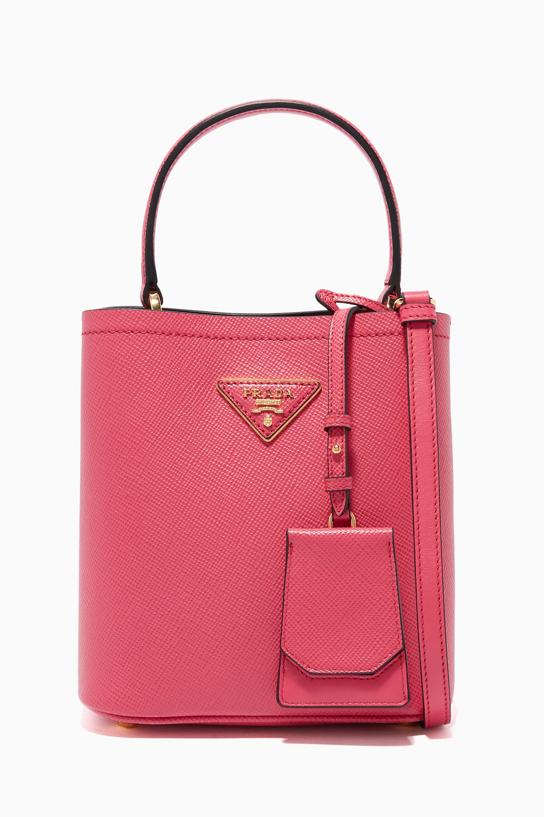 Prada bucket bag pink best sale
