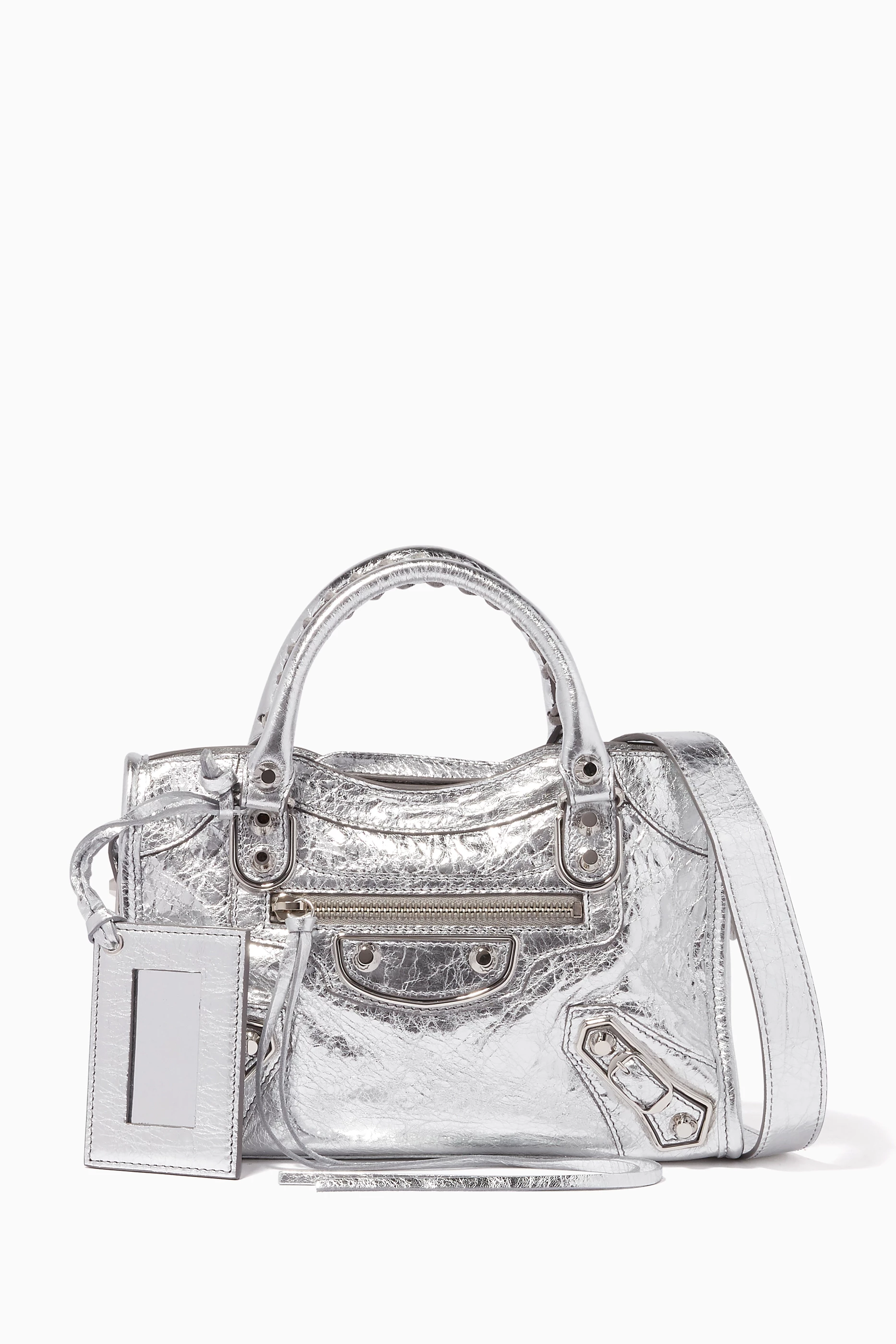 Balenciaga classic best sale silver city bag