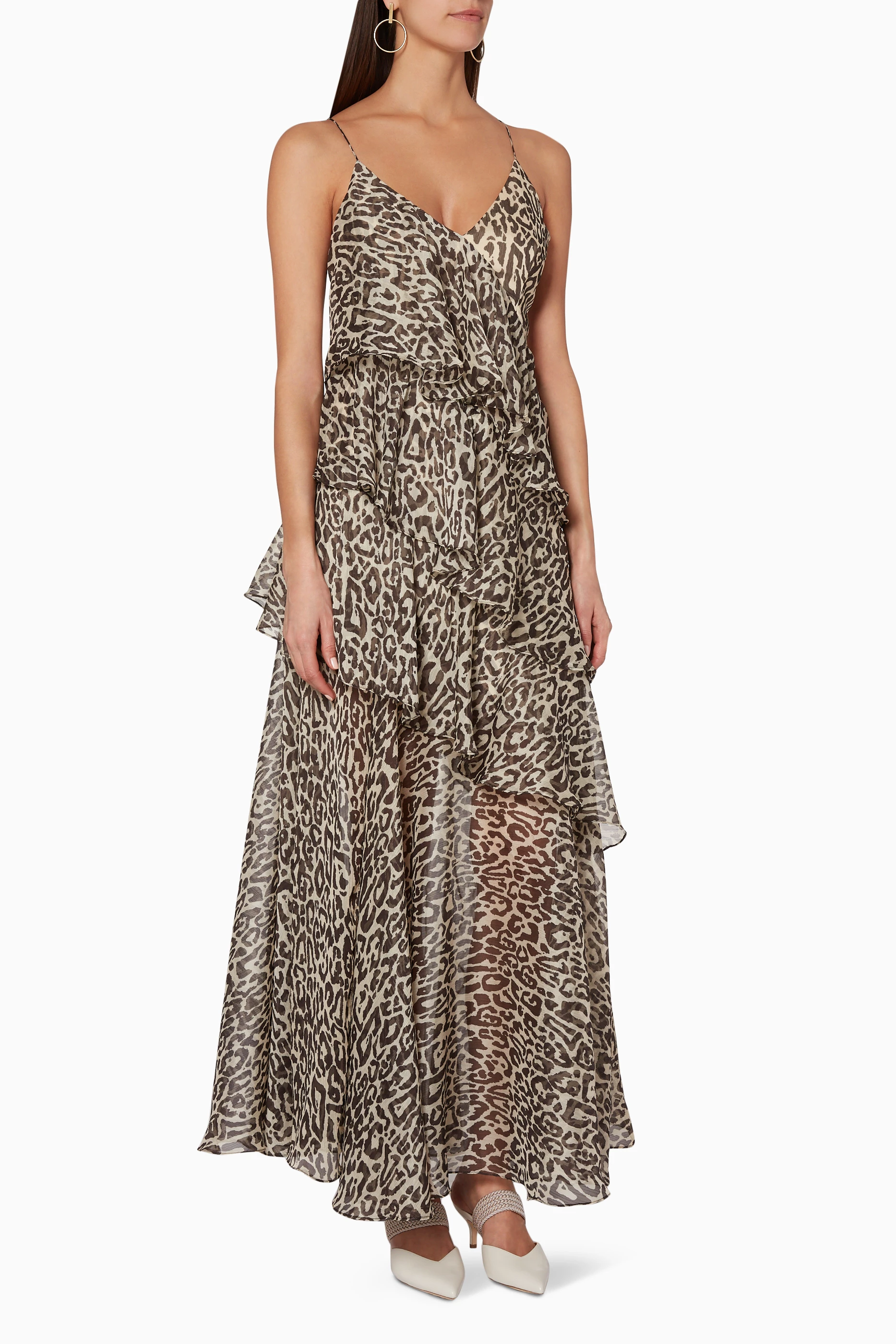 Buy SHONA JOY Brown Leopard Print Mariposa Sleeveless Maxi Dress