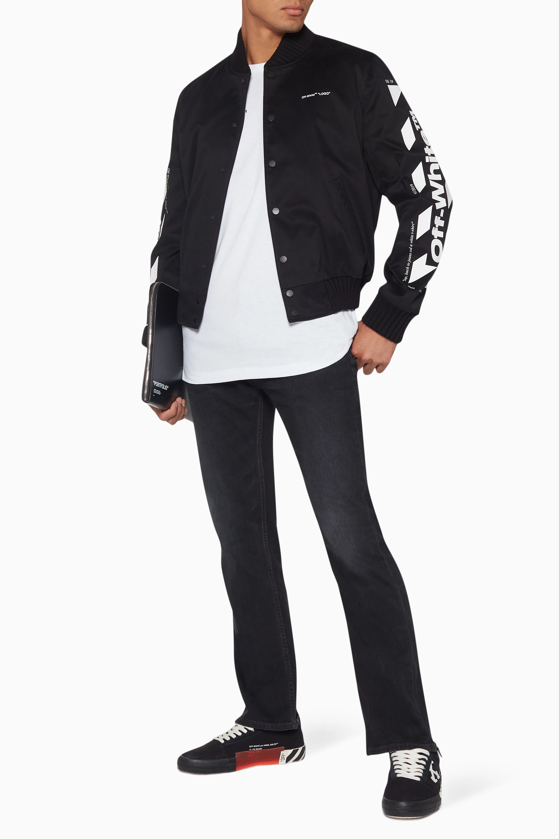 Off white diagonal top varsity