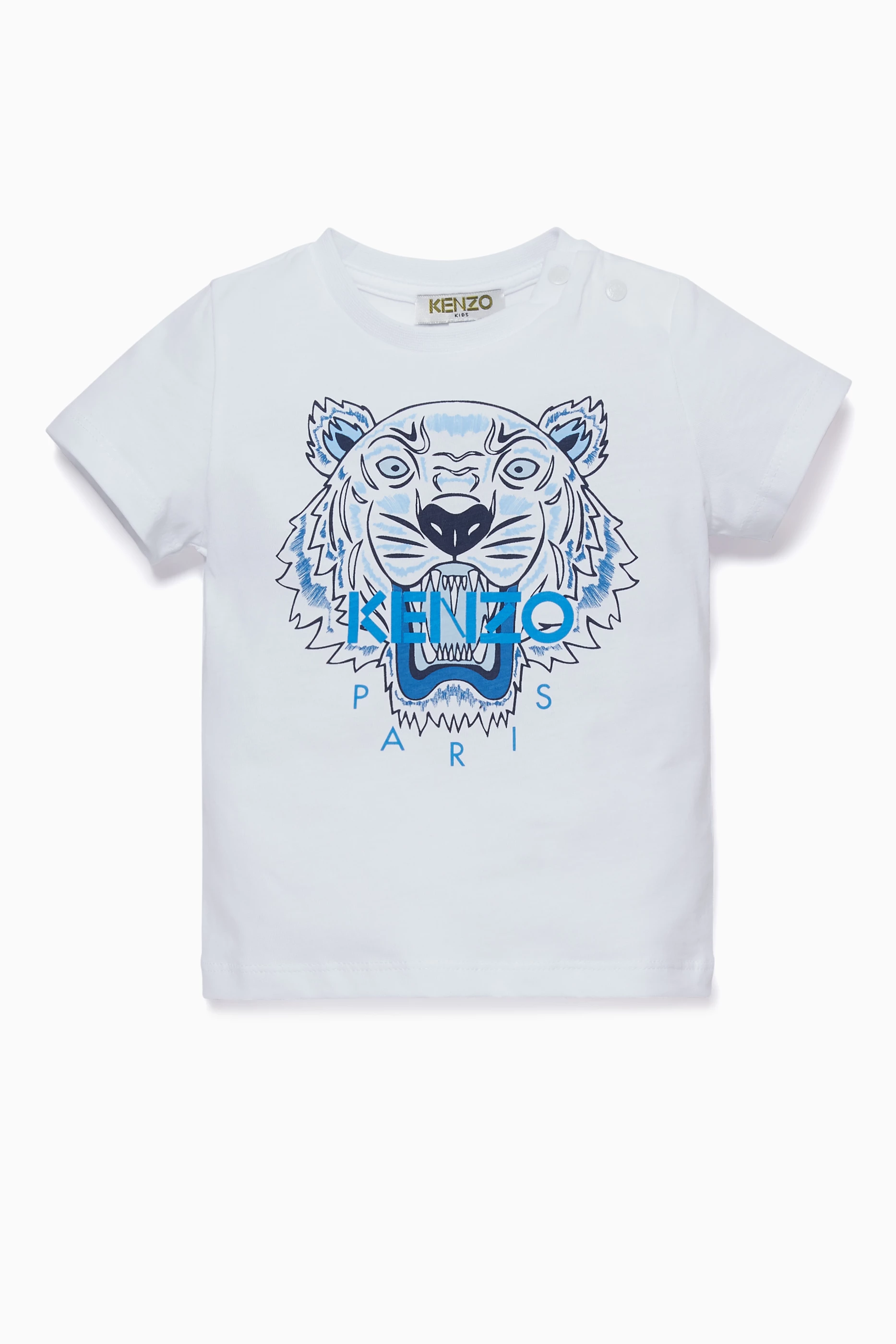 Blue and white kenzo shirt best sale