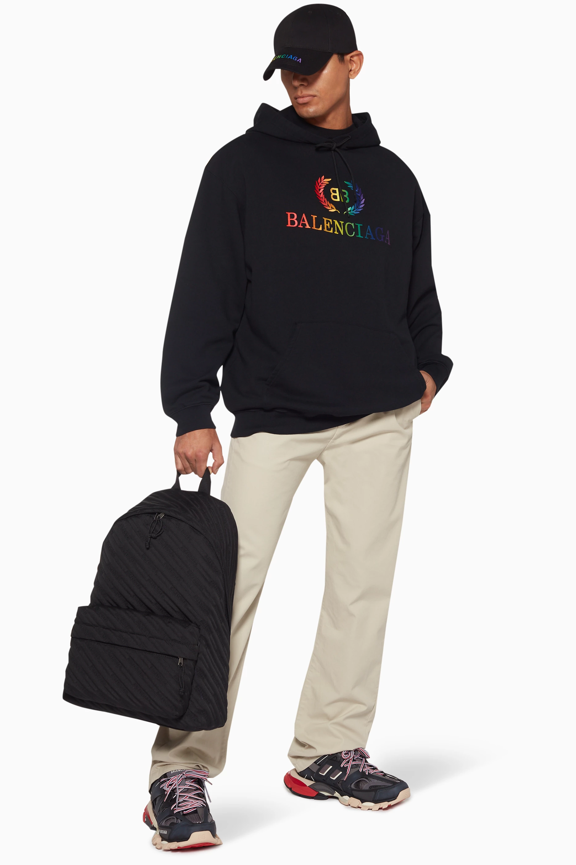 Rainbow balenciaga hoodie cheap