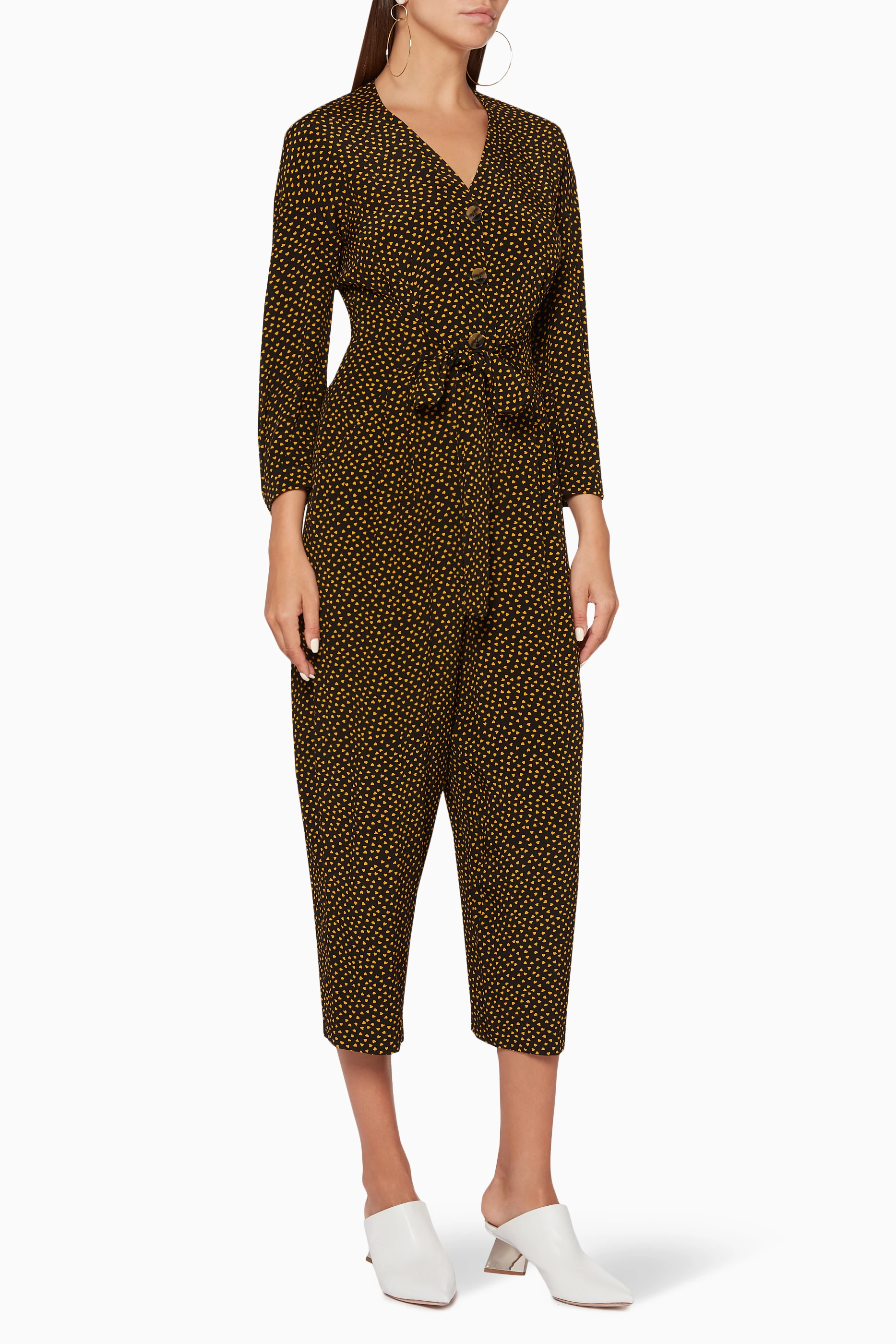 Whistles heart print jumpsuit clearance