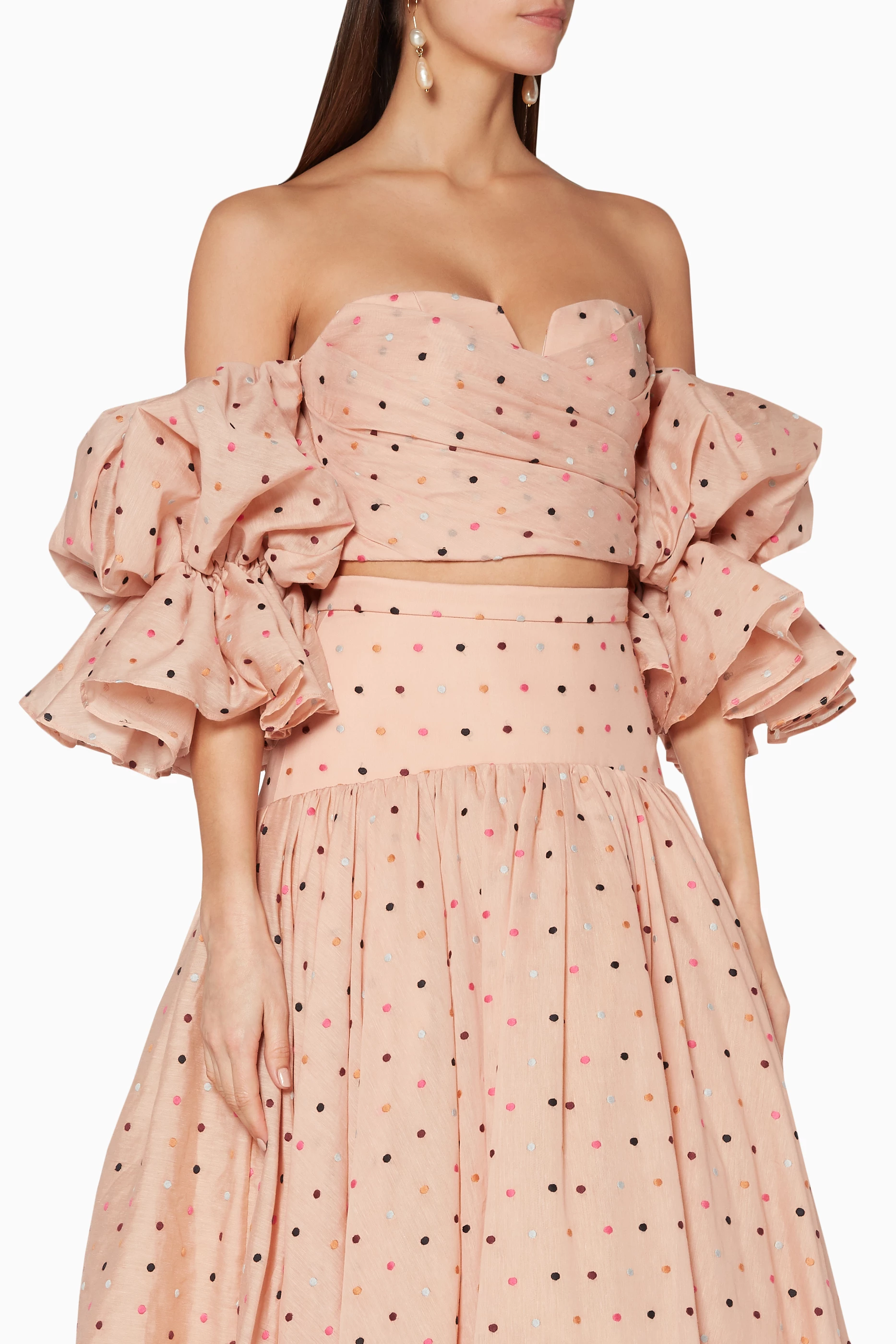 Buy Acler Pink Pink Polka Dotted Parxton Top for Women in Saudi