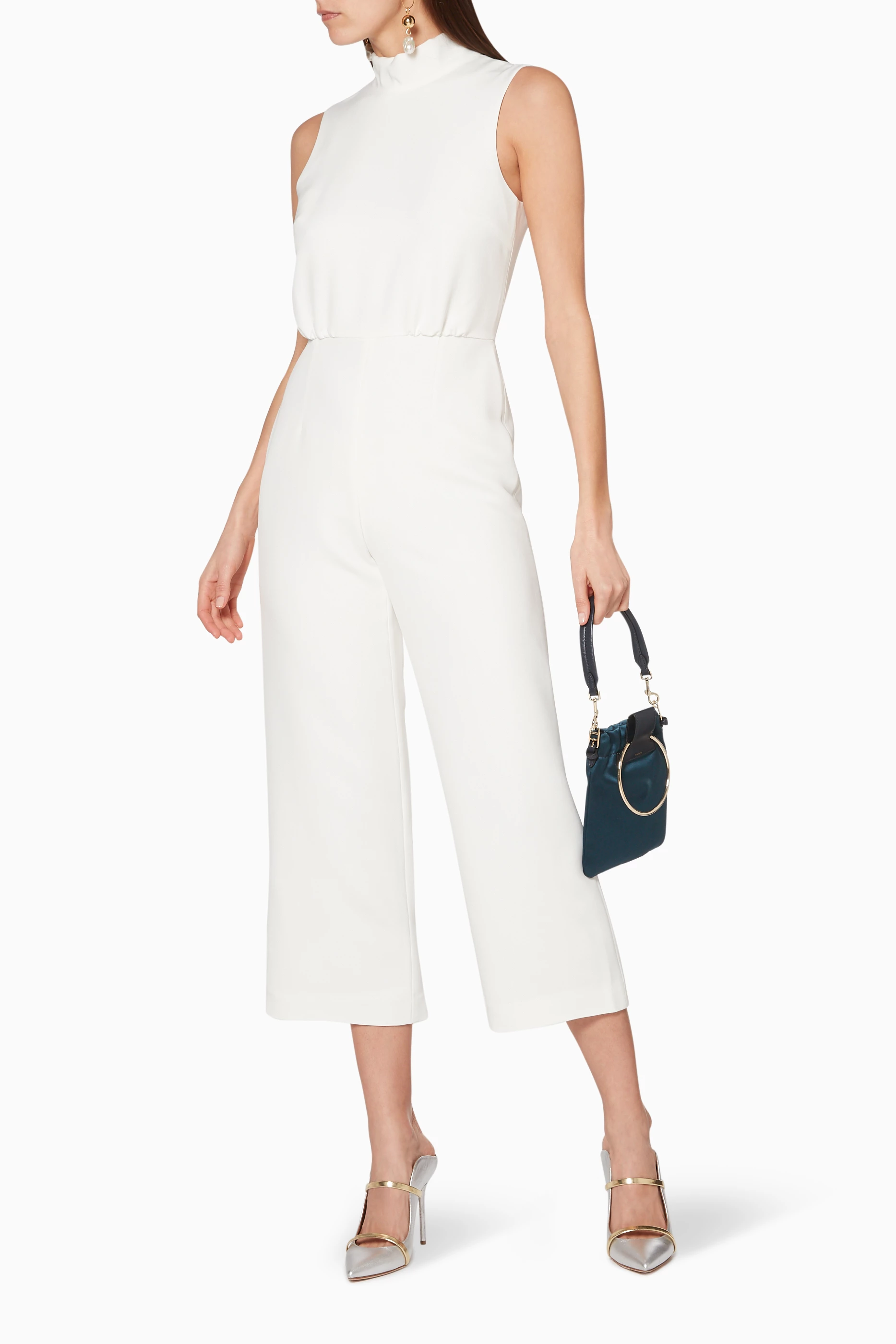 Buy Club Monaco White High Neck Symone Jumpsuit for Women in Saudi