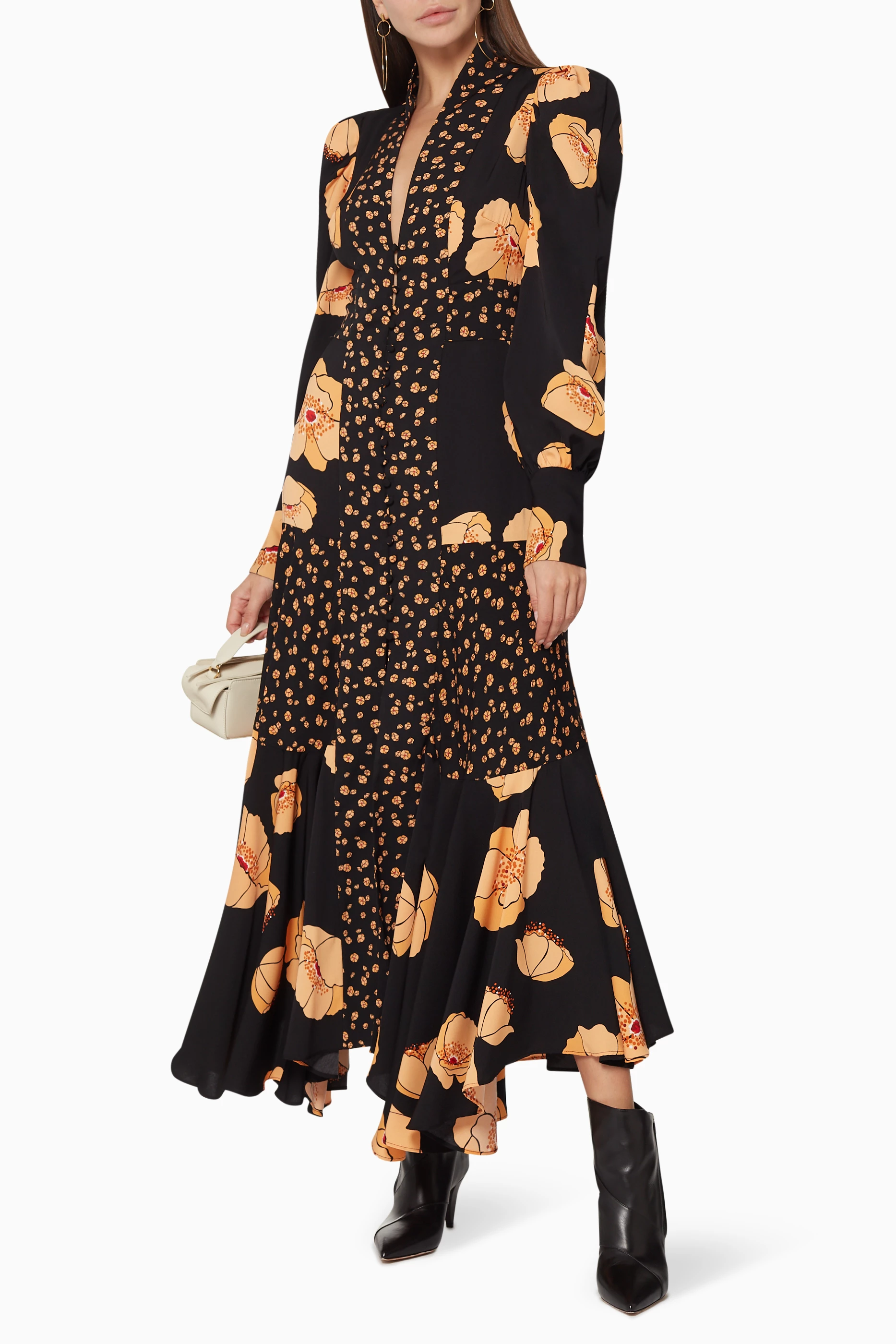 Buy Acler Black Elton Floral Print Dress for Women in Saudi Ounass