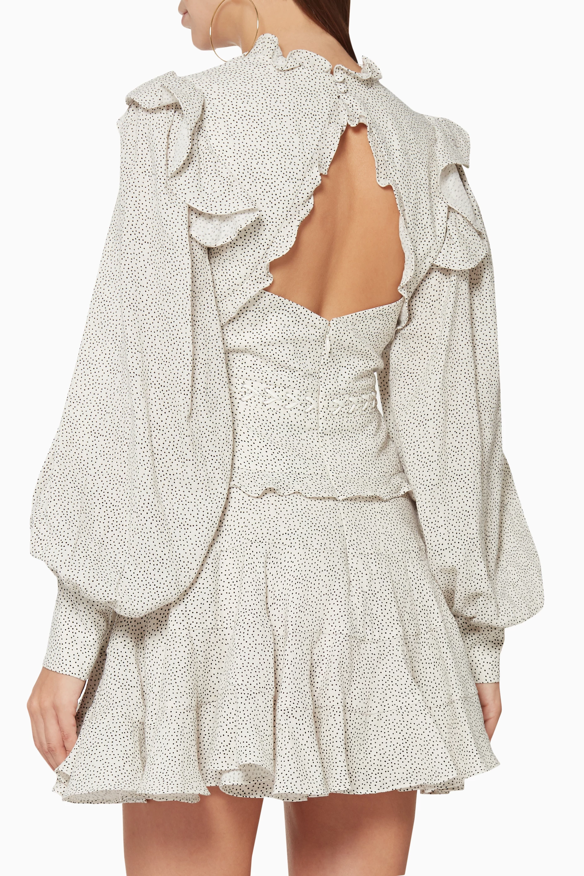Buy Acler Neutral Wickham Frilled Dress for Women in Saudi Ounass