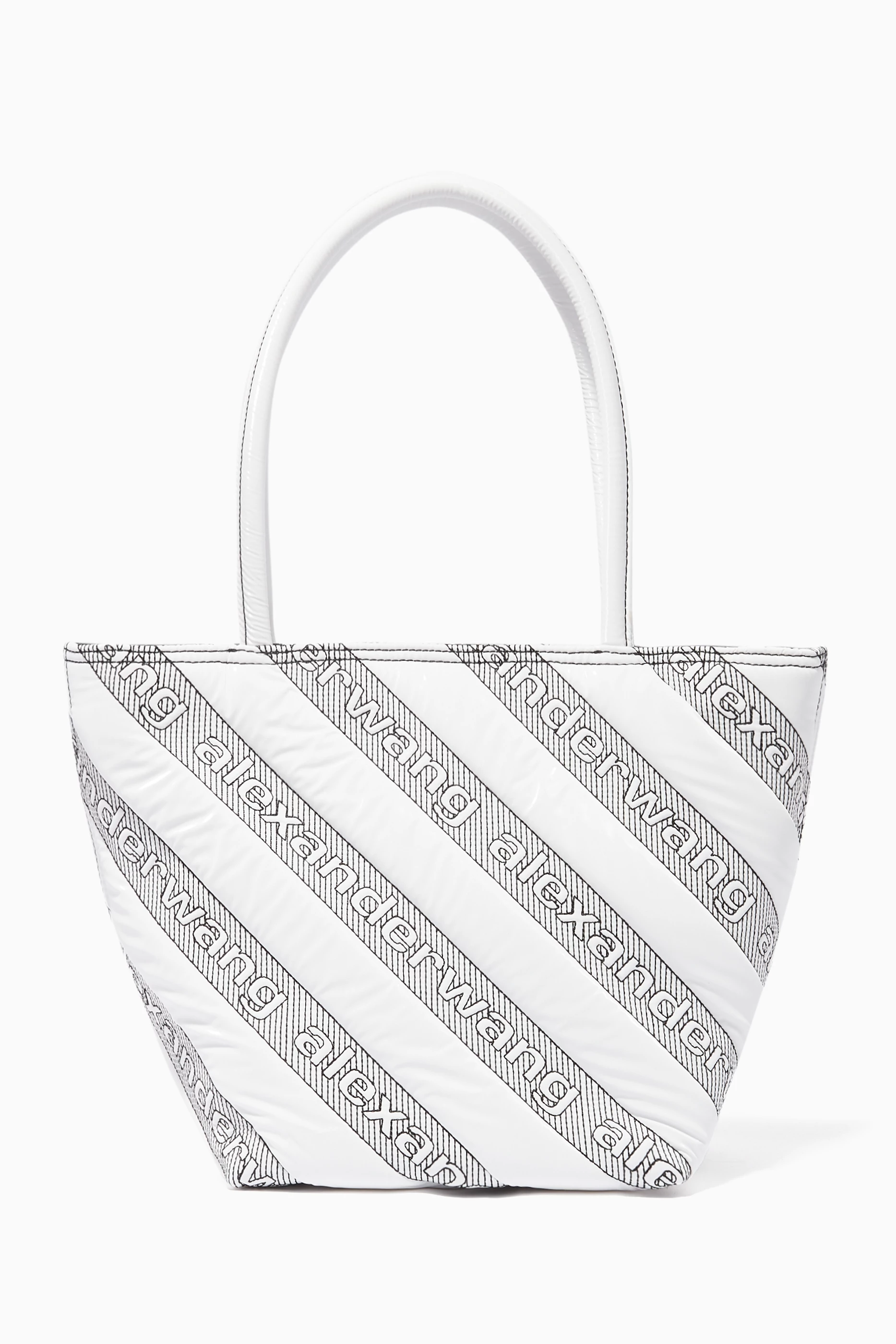 Buy Alexander Wang White Roxy Small Quilted Nylon Tote Bag for