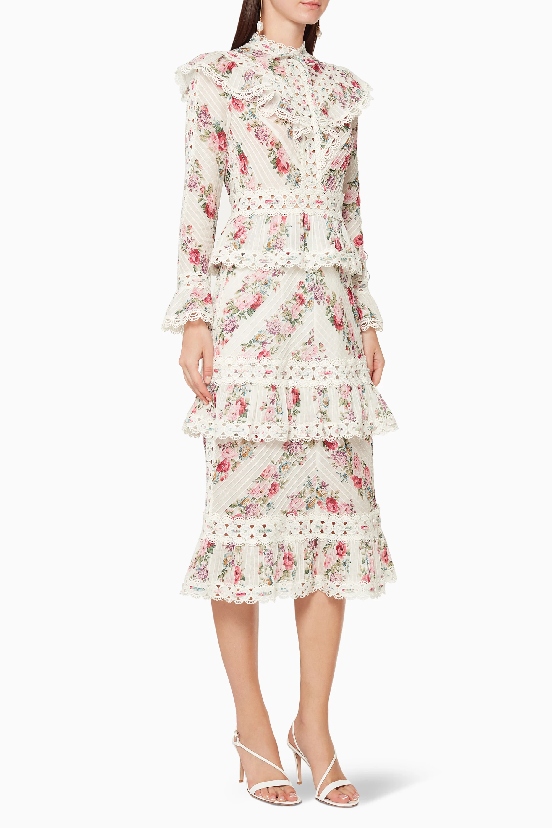 Zimmermann honour shop pintuck panelled dress